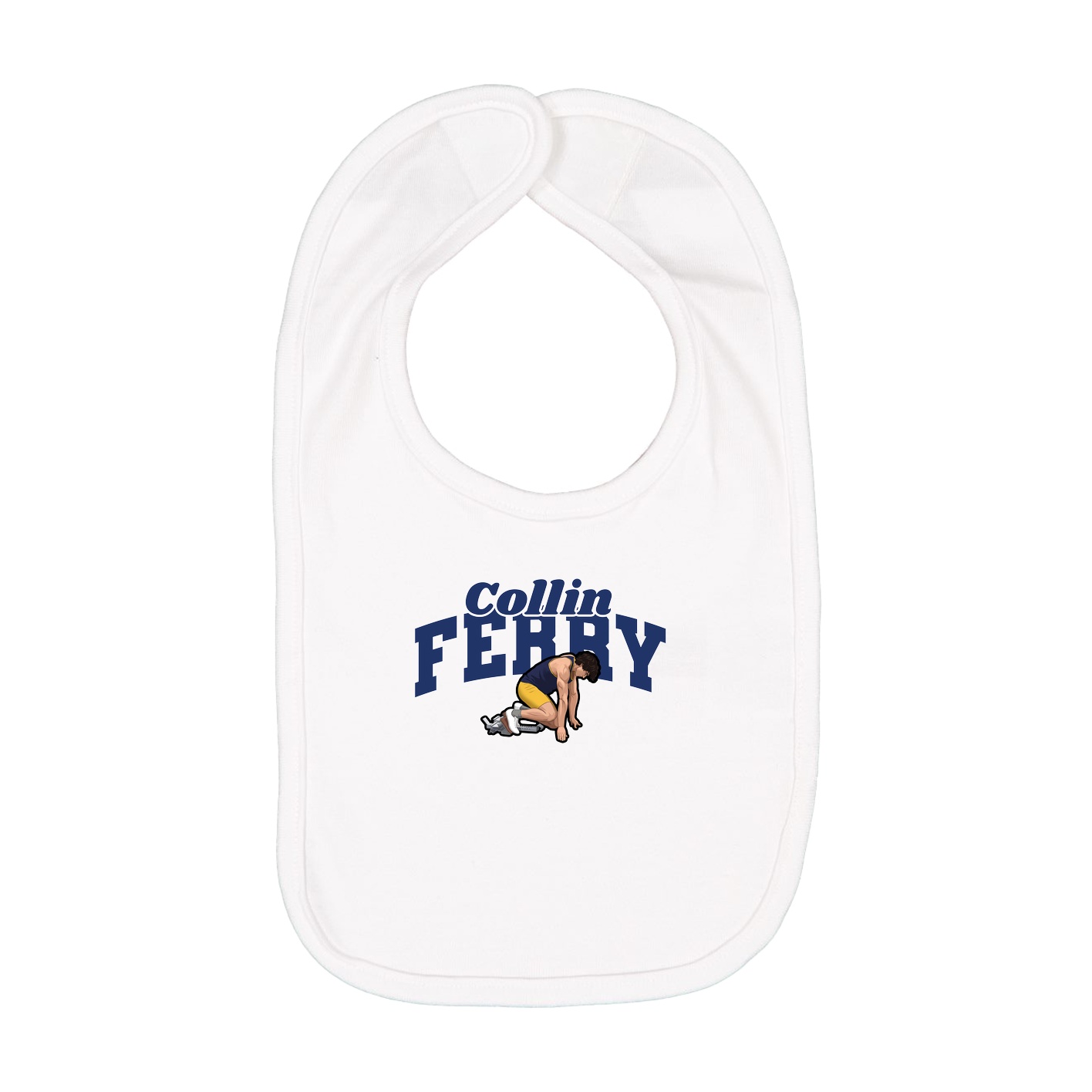 Infant Bib — Signature Arch in White