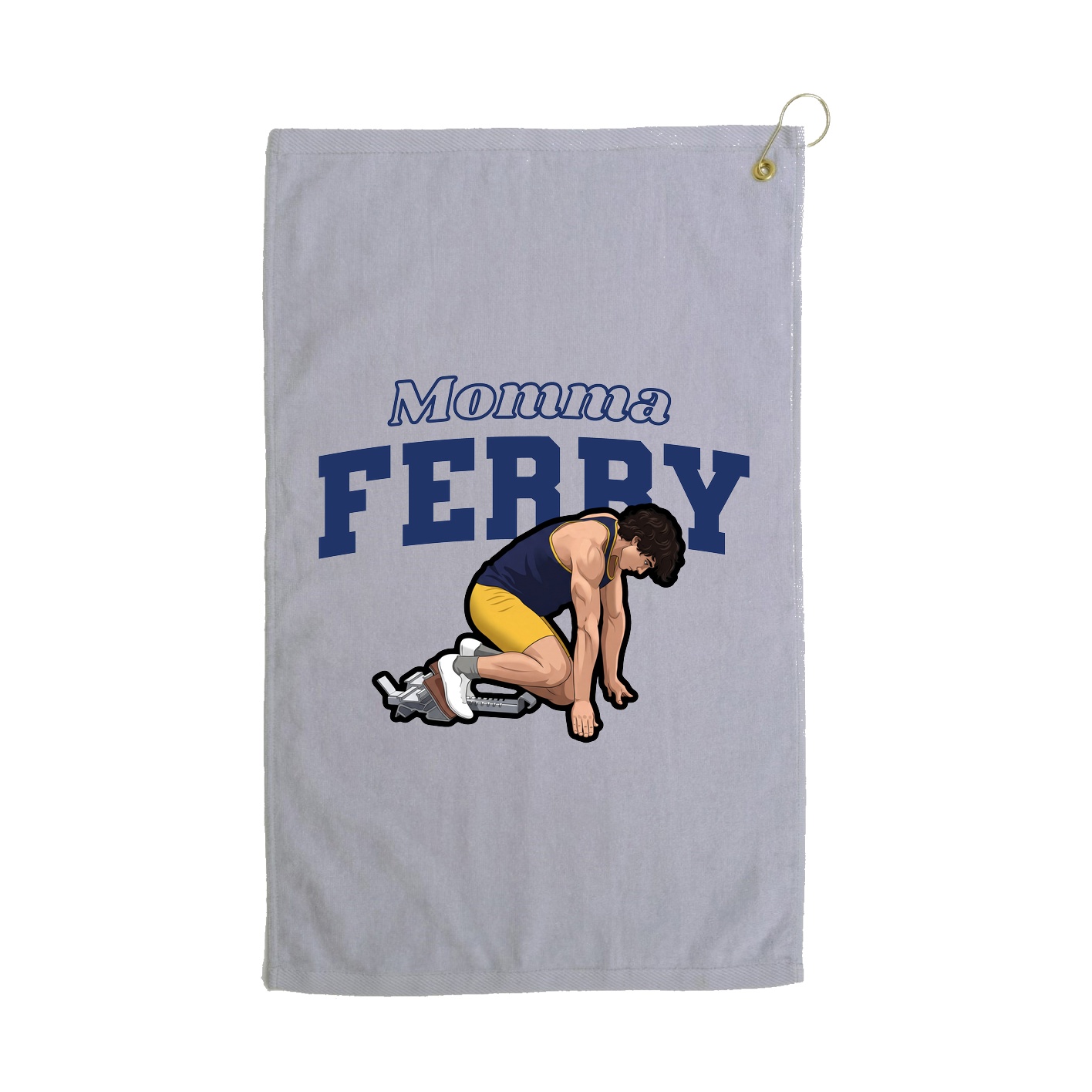 Golf Towel — Mothers Day Block in Grey