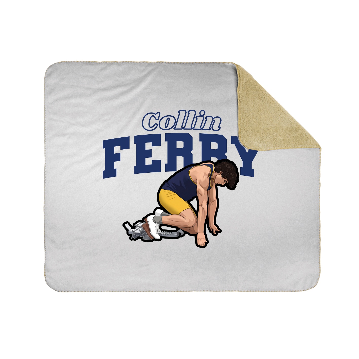 Throw Blanket — Name Arch in White