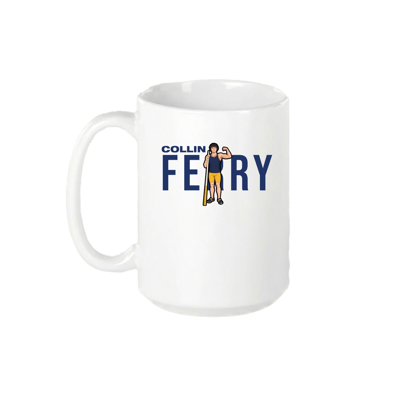 15oz Coffee Mug — Player Name in White