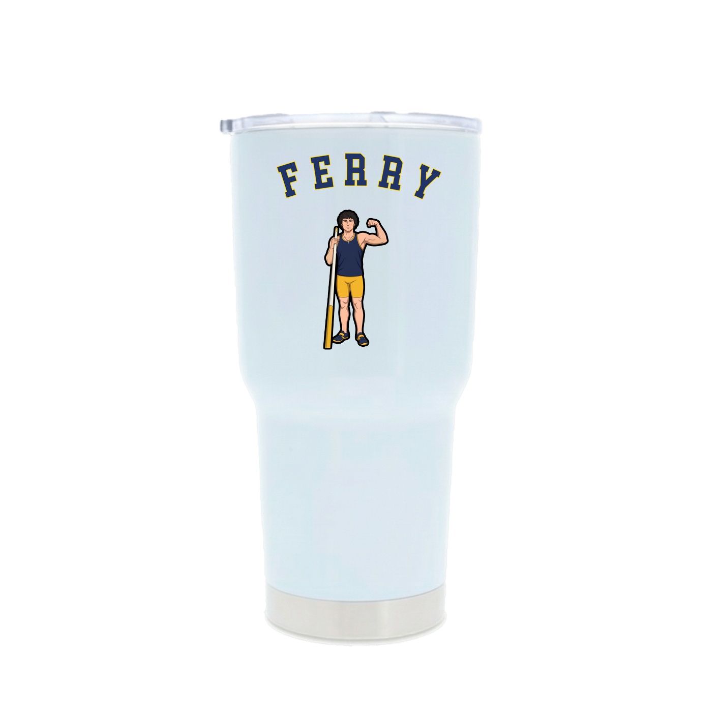 30oz Stainless Steel Tumbler — Shirsey Arch in White