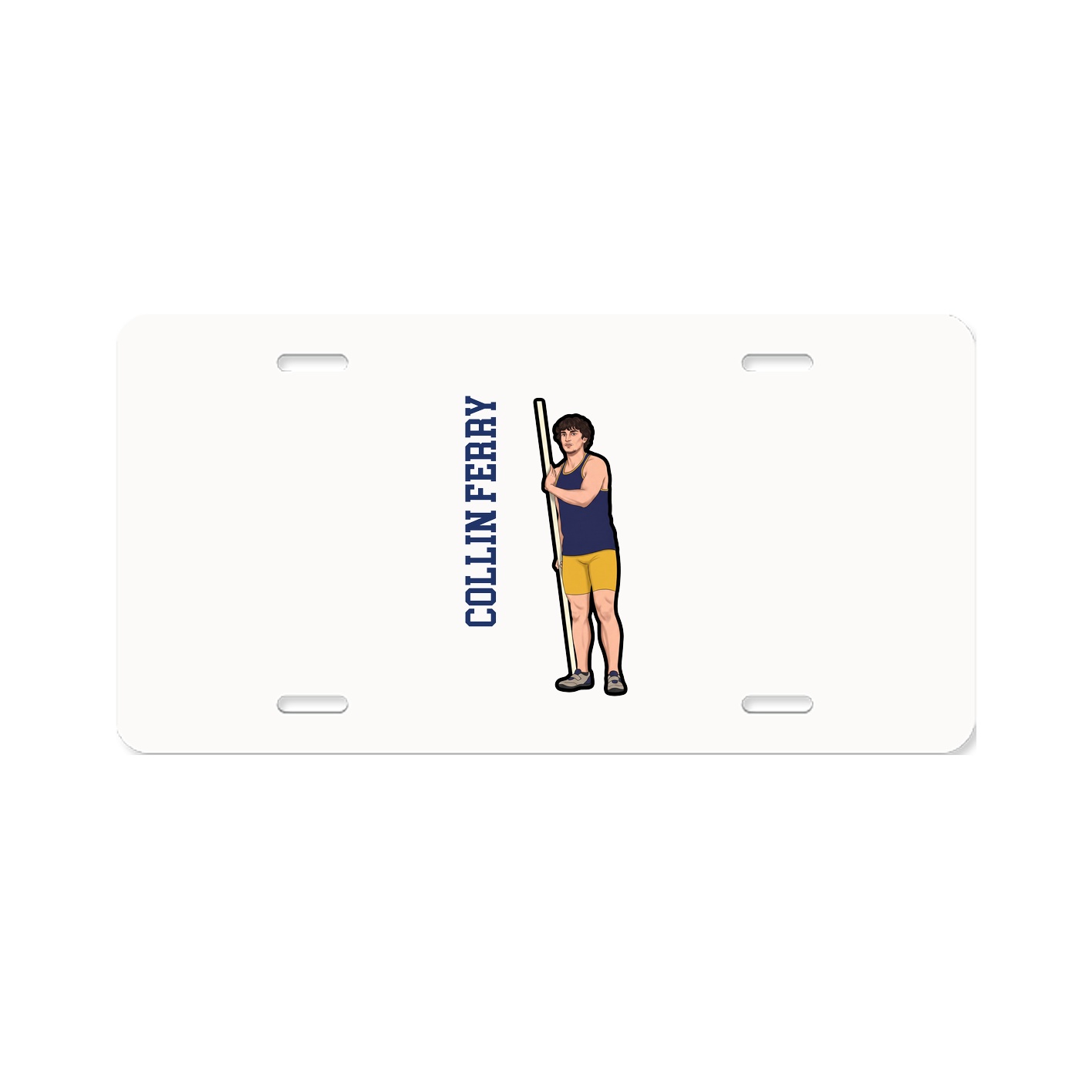 License Plate — Name Vertical in Classic