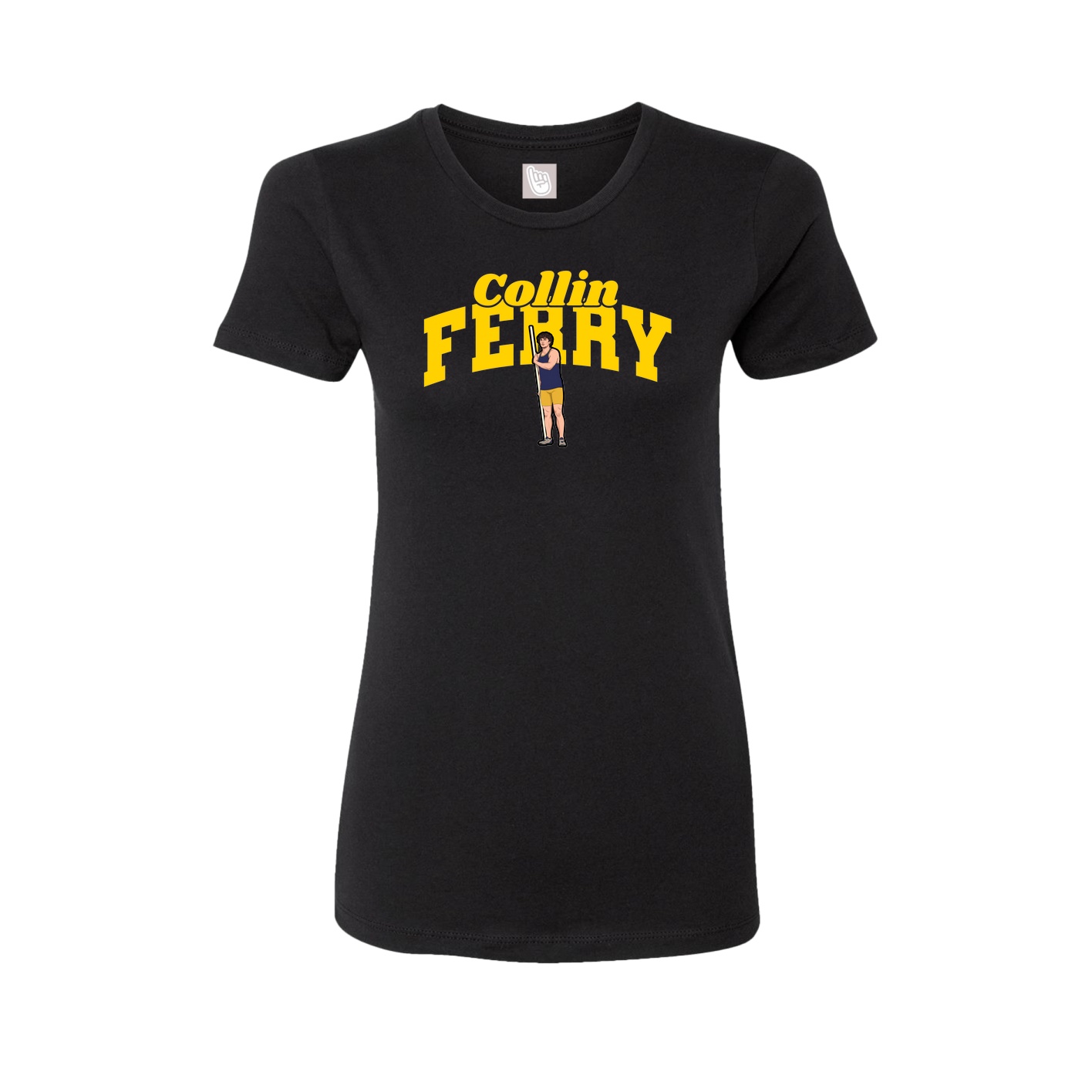 Fitted Women's Tee — Signature Arch in Black