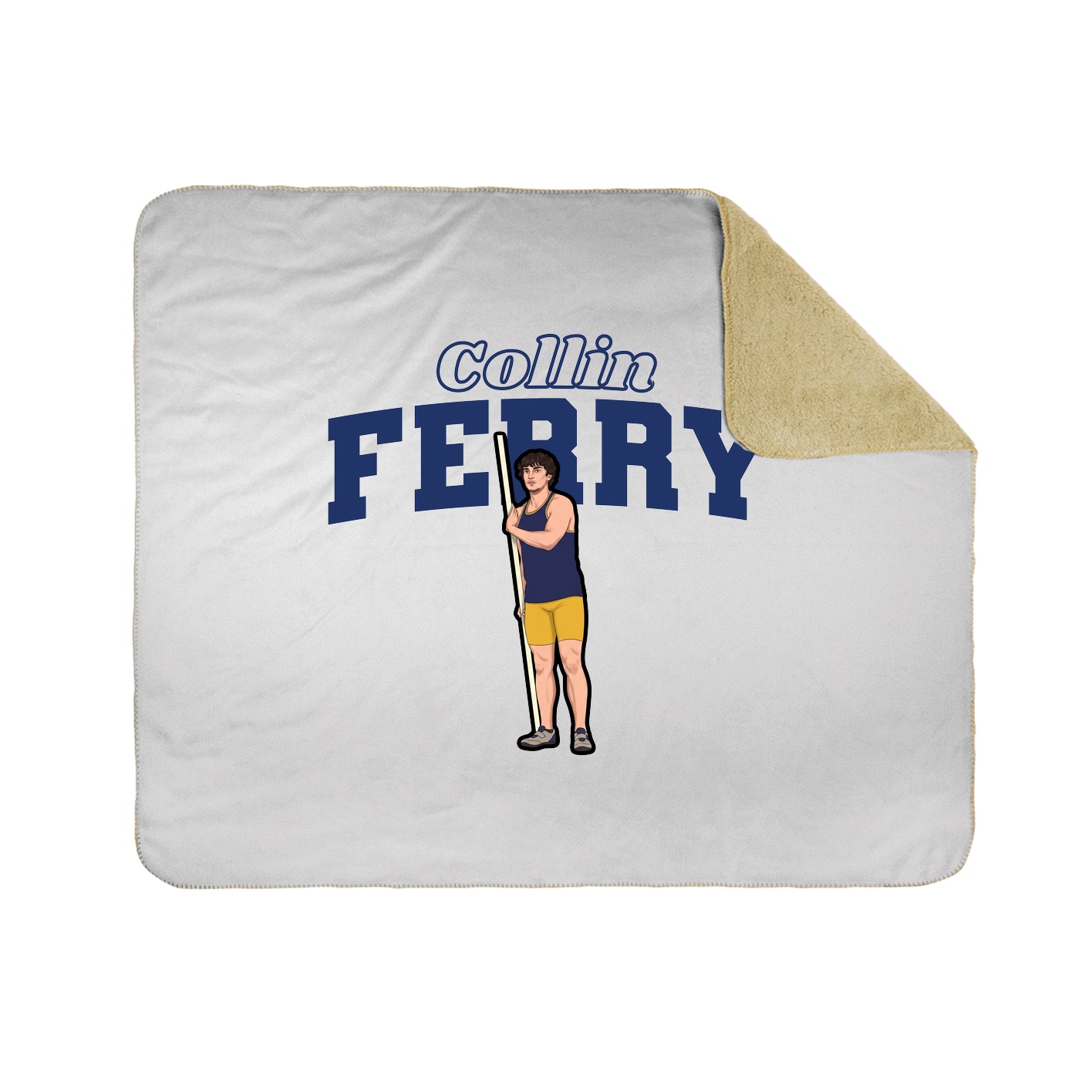 Throw Blanket — Name Arch in White