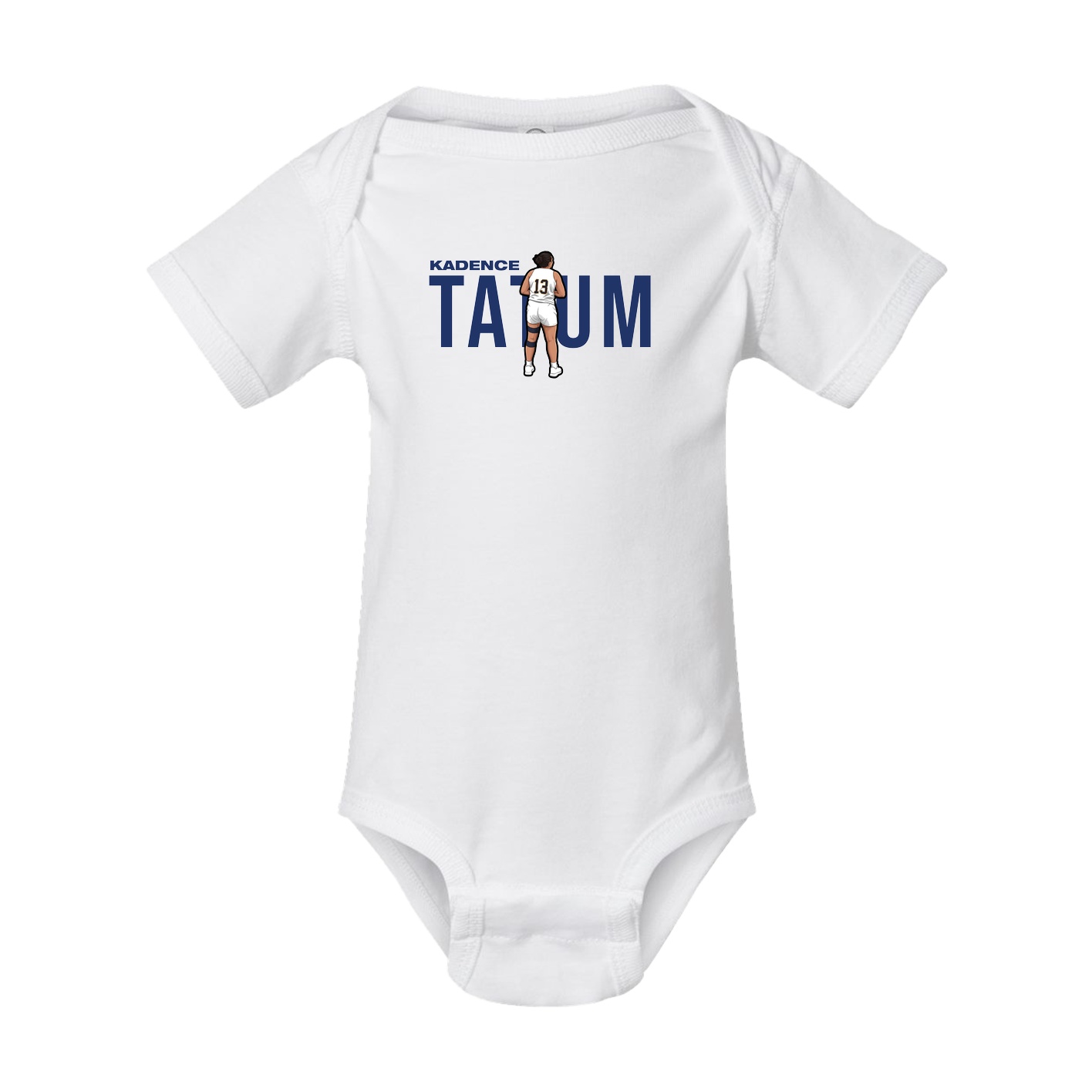 Baby Onesie — Player Name in White