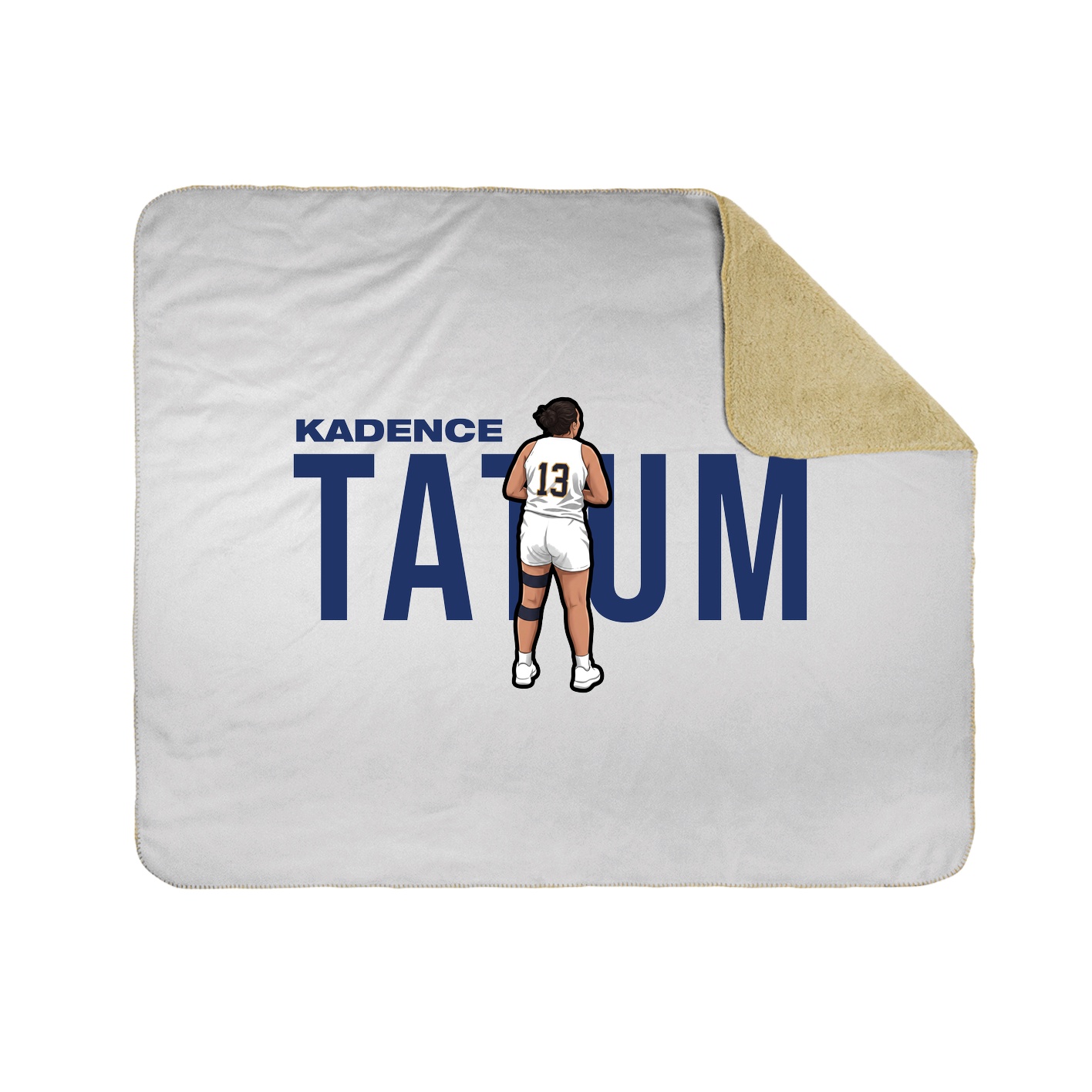 Throw Blanket — Player Name in White