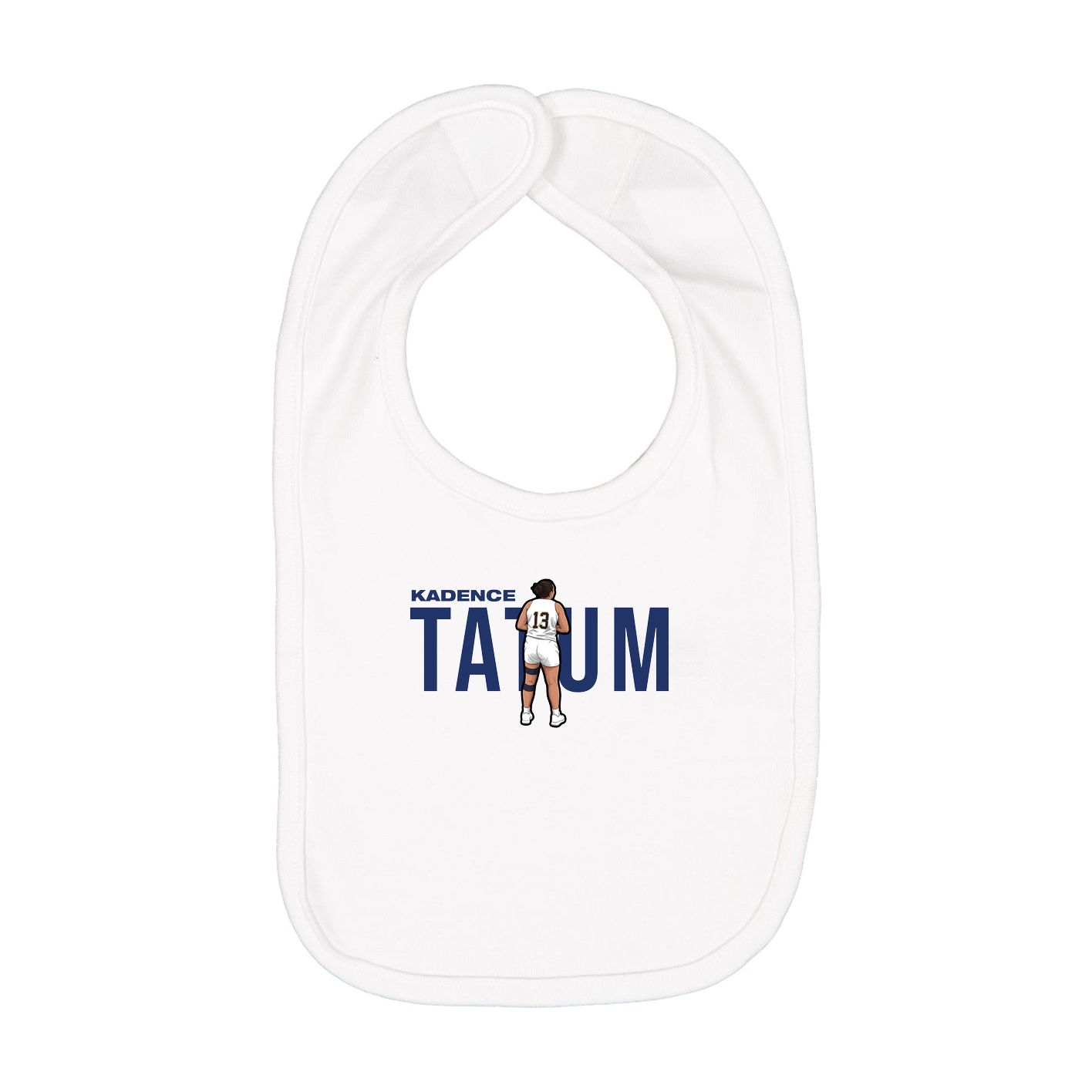 Infant Bib — Player Name in White