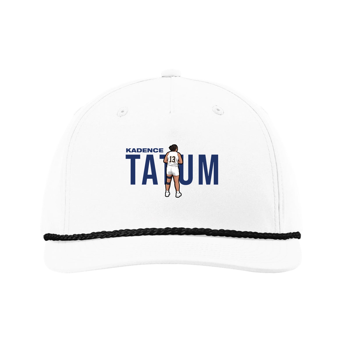 Five-Panel Classic Rope Cap — Player Name in White