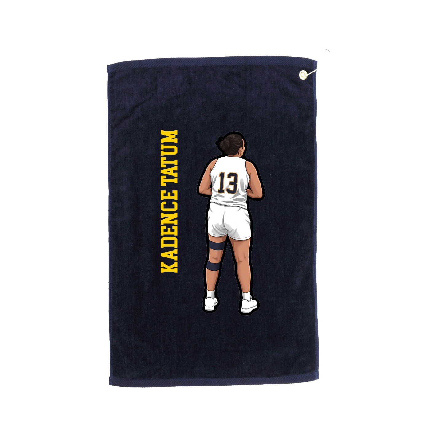 Golf Towel — Name Vertical in Navy