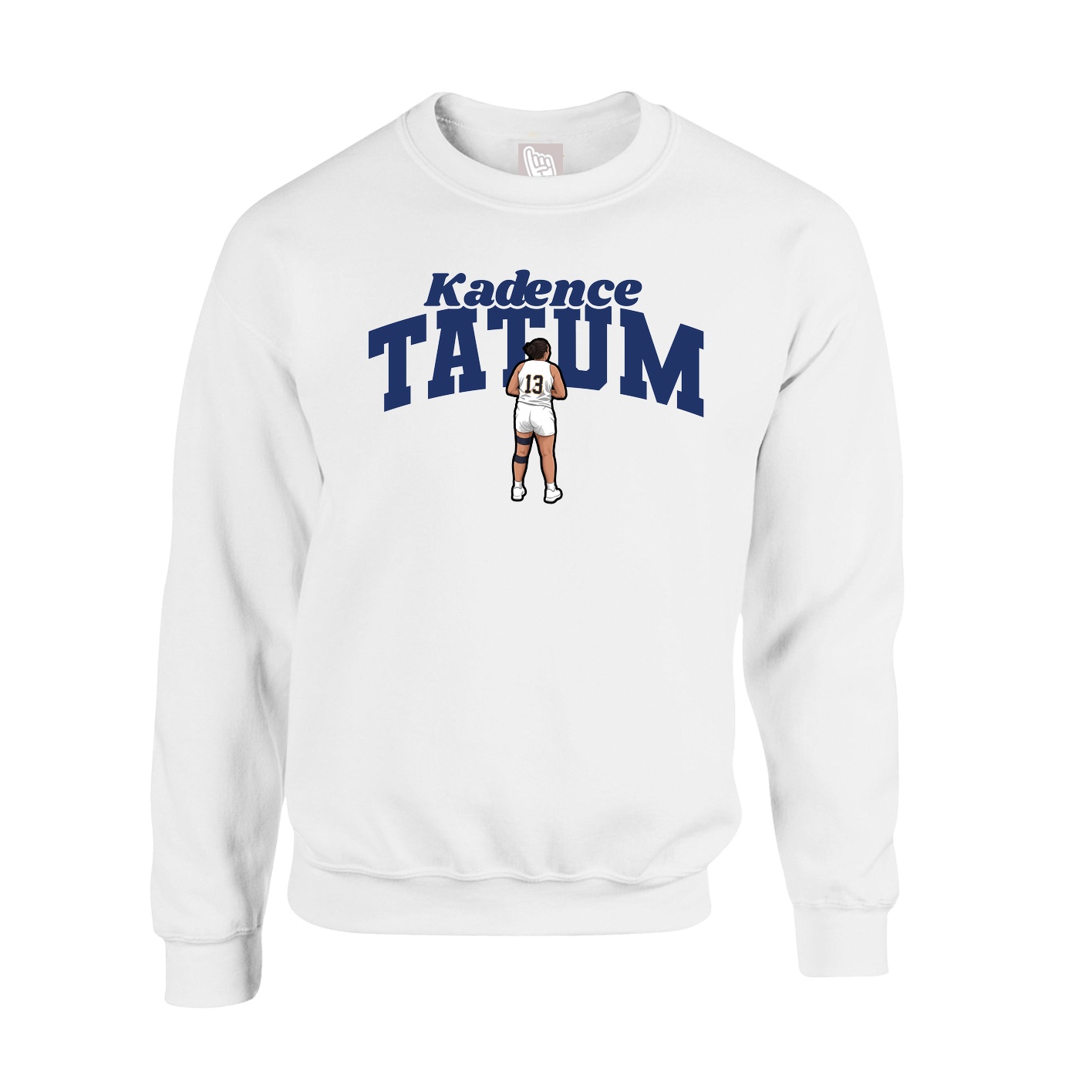 Fleece Crew — Signature Arch in White