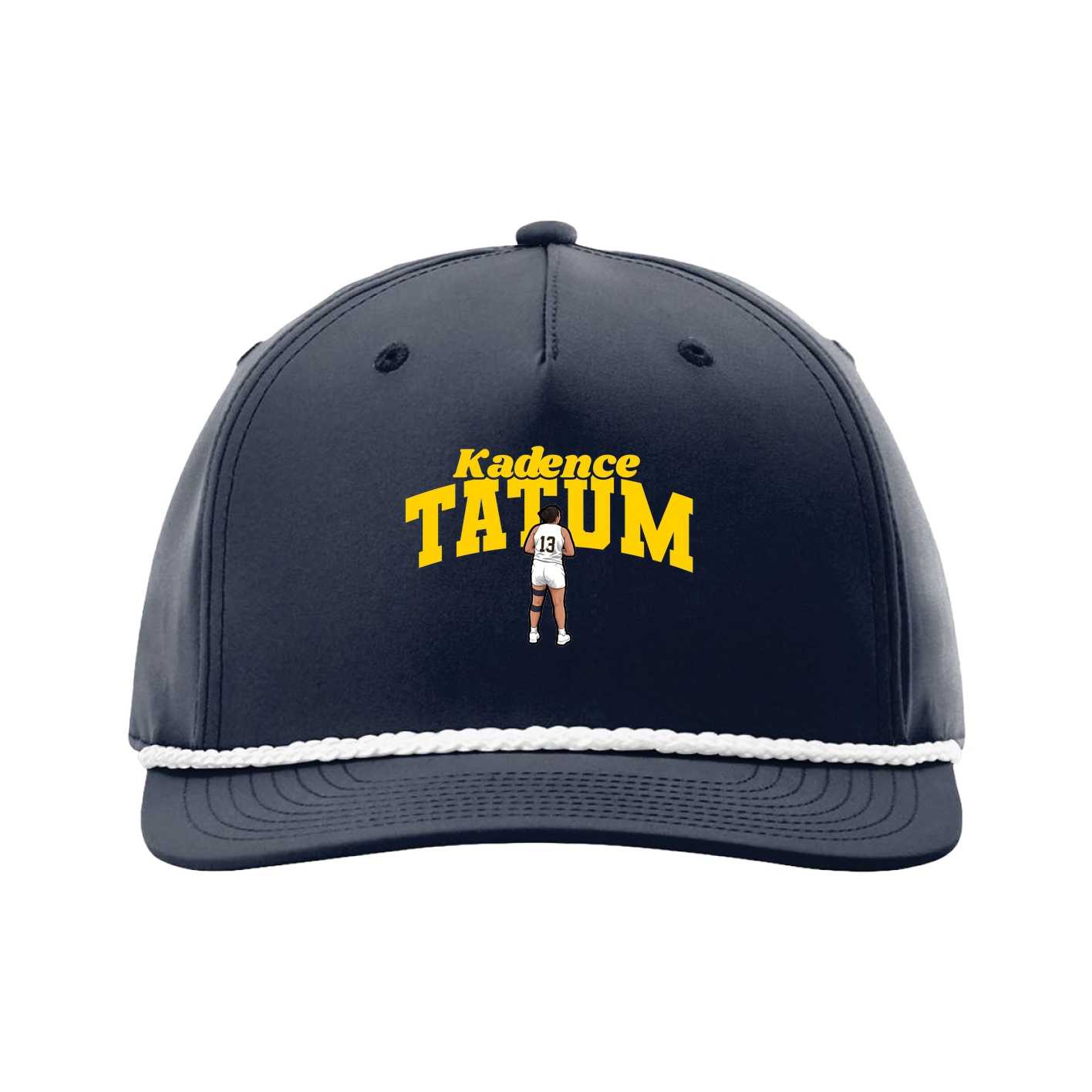 Five-Panel Classic Rope Cap — Signature Arch in Navy