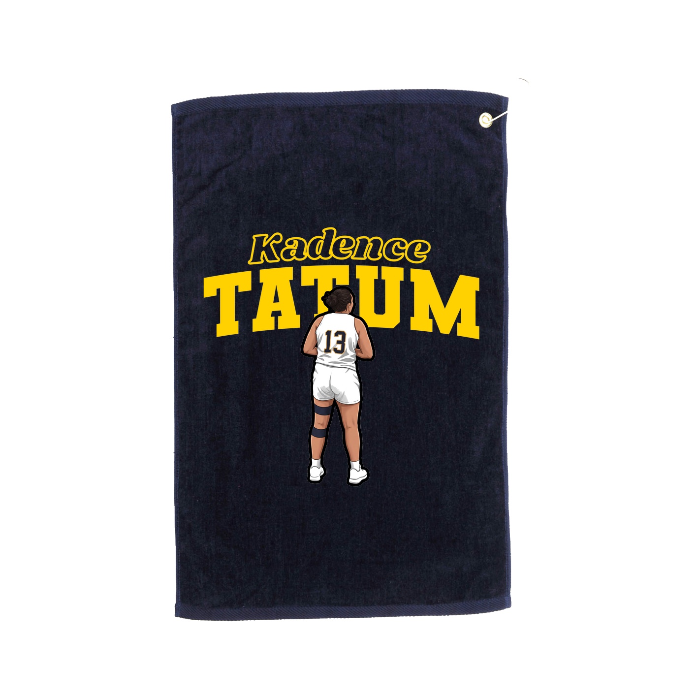 Golf Towel — Name Arch in Navy