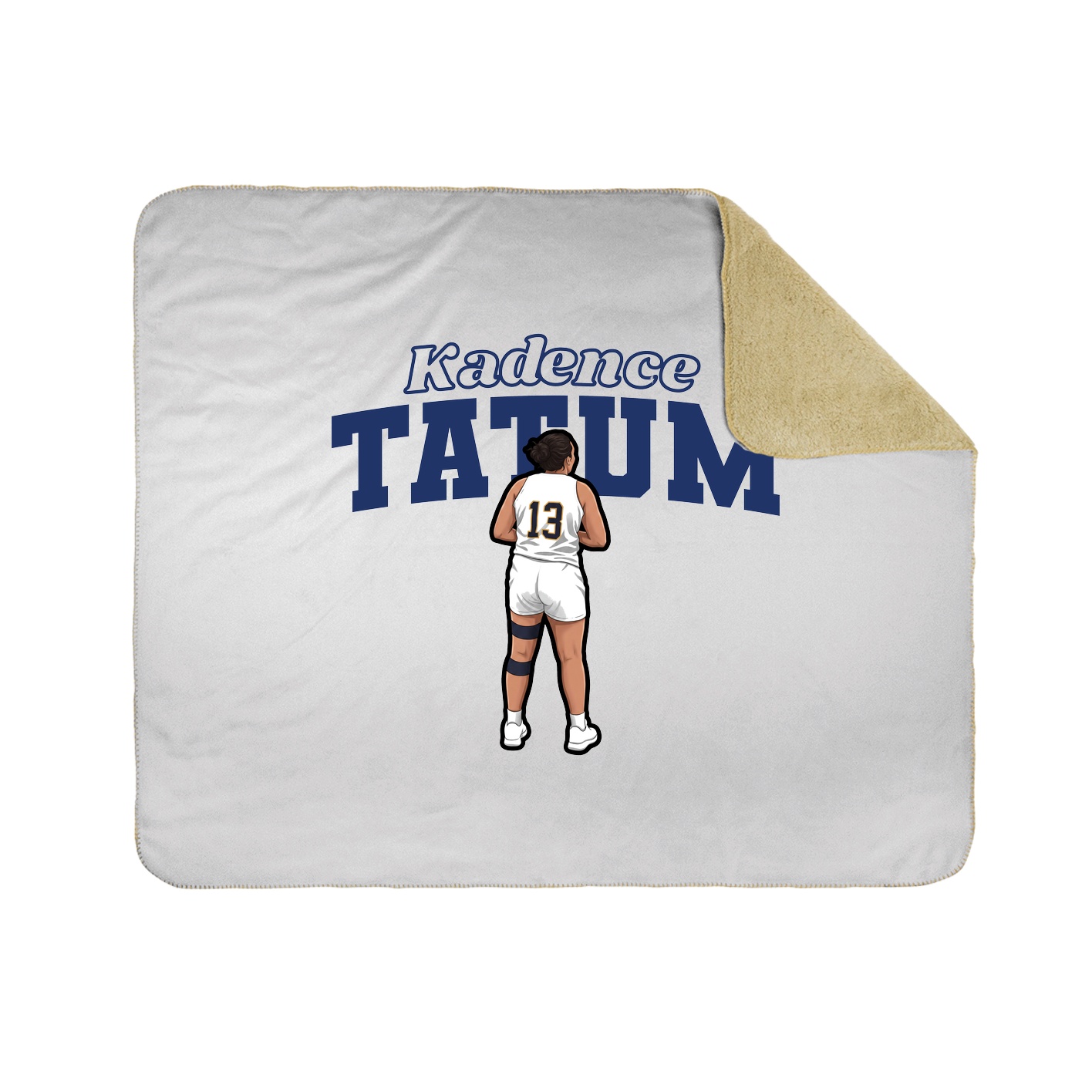 Throw Blanket — Name Arch in White