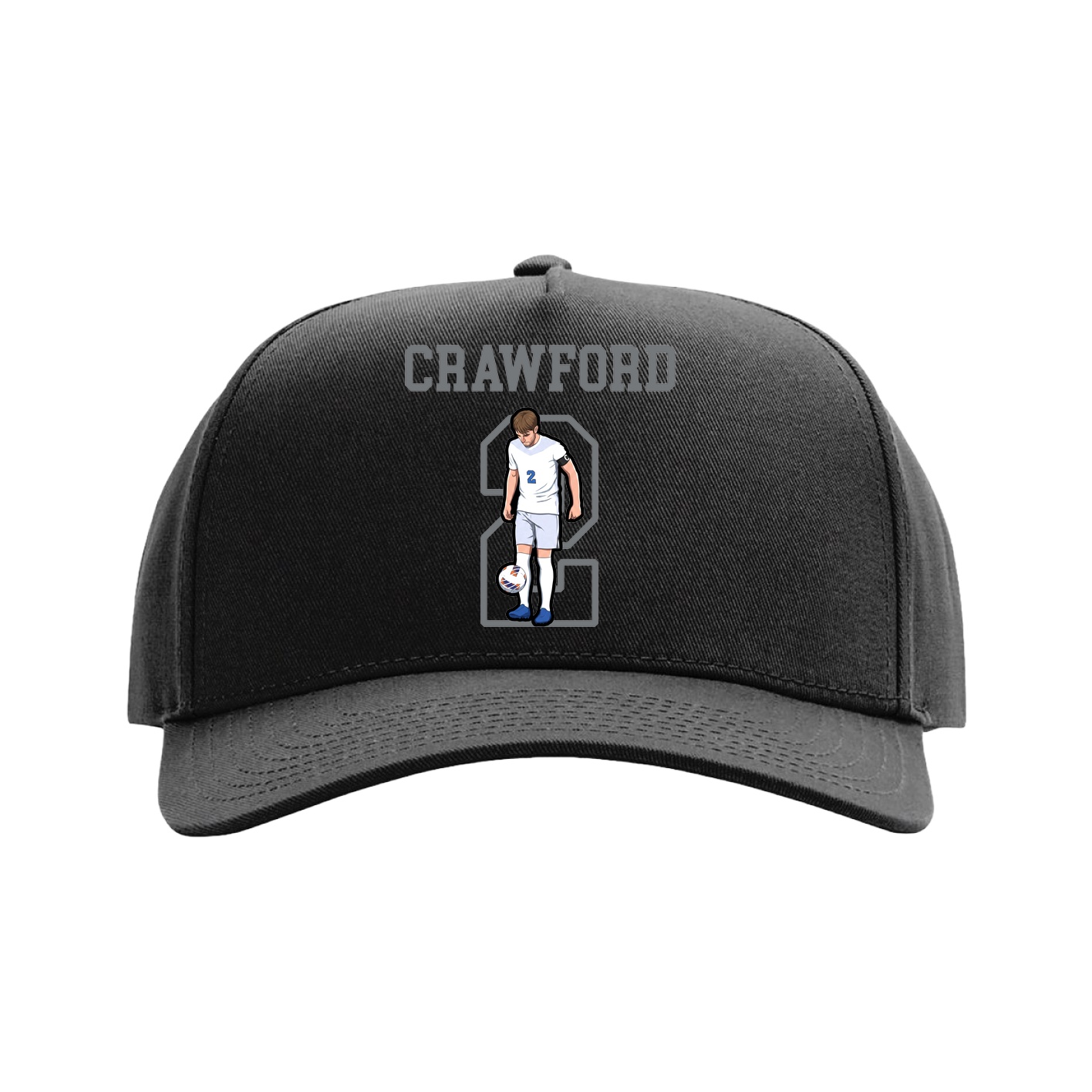 Full Fabric Five-Panel Champ Cap — Shirsey in Black