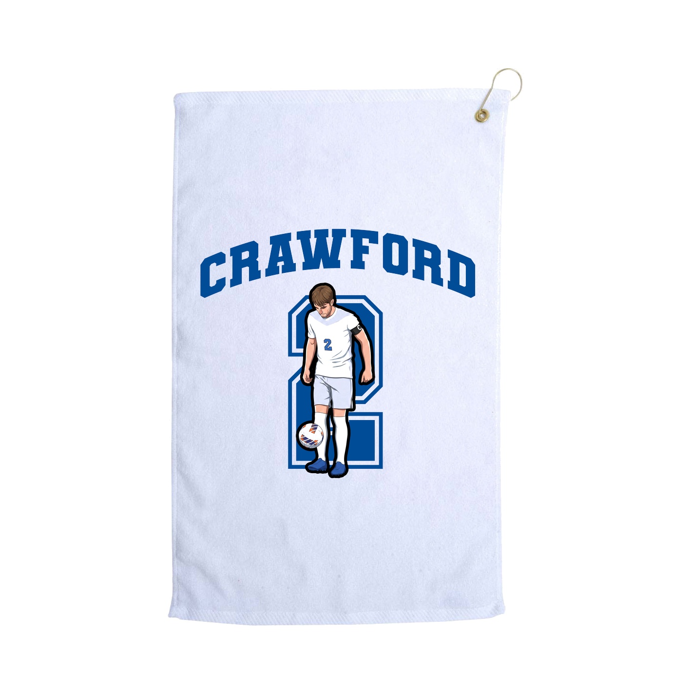 Golf Towel — Number in White