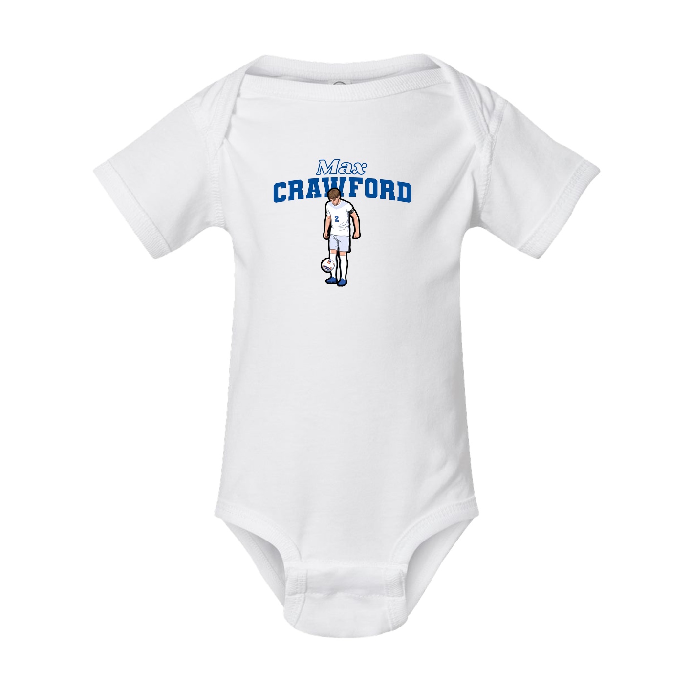Baby Onesie — Name Arch in White