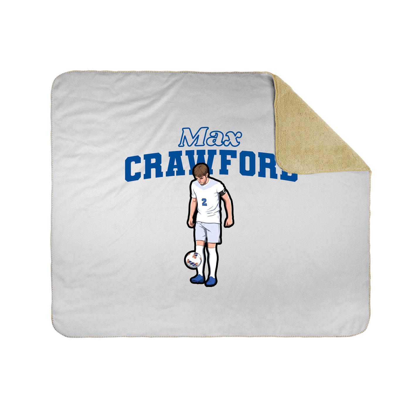 Throw Blanket — Name Arch in White