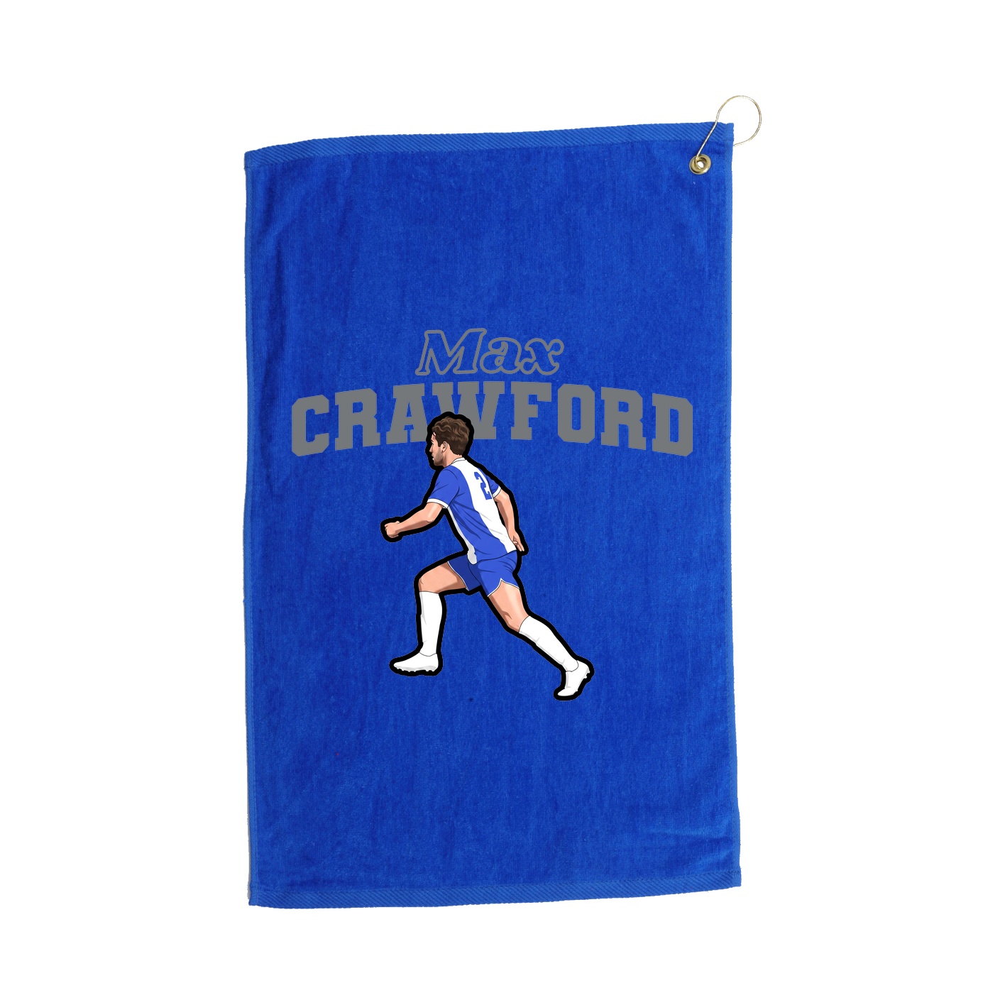 Golf Towel — Name Arch in Royal