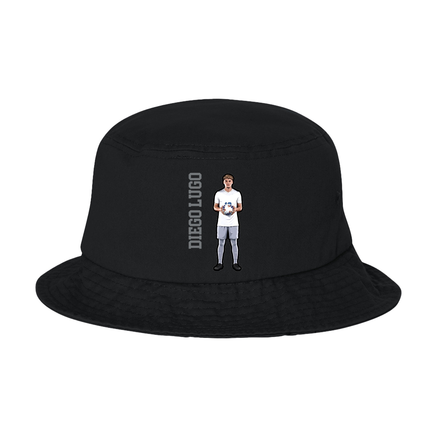 Bucket Cap — Name Vertical in Black