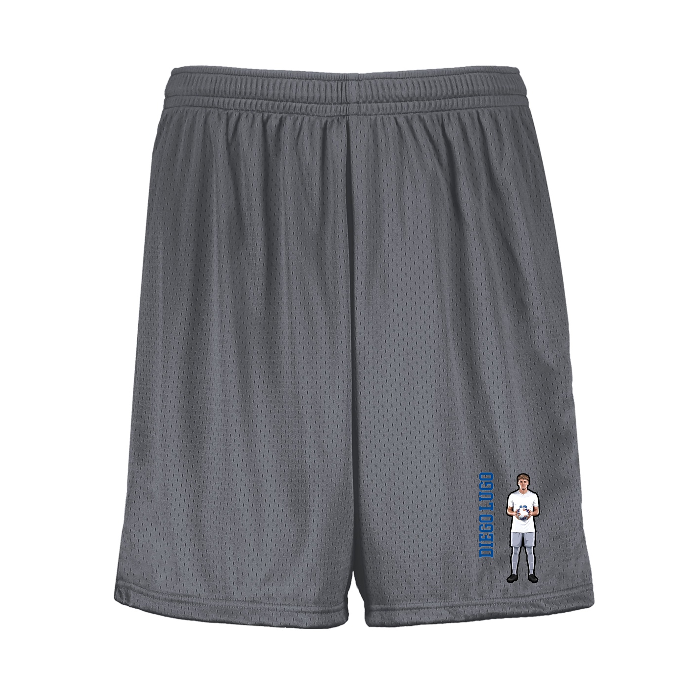 Shorts — Name Vertical in Grey
