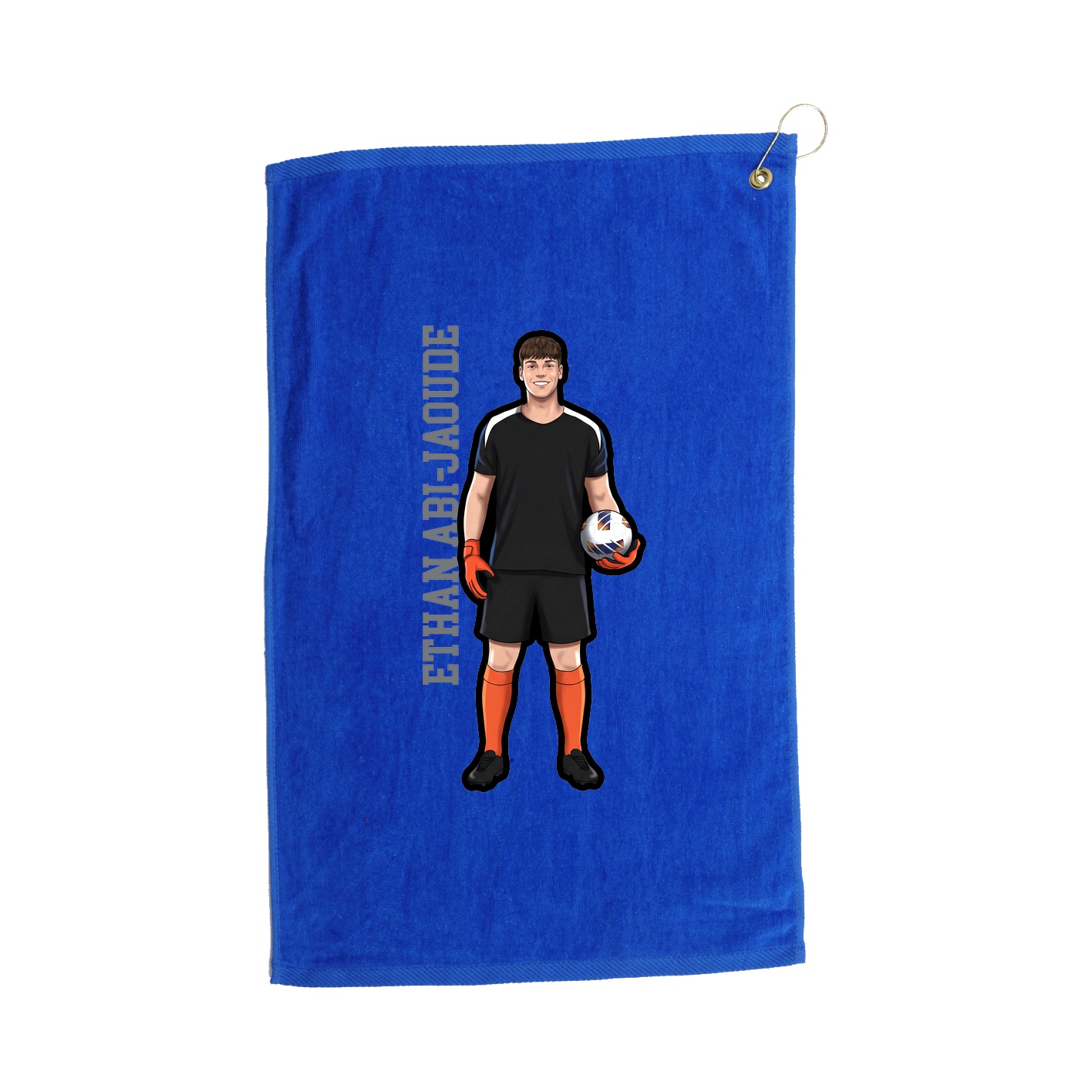 Golf Towel — Name Vertical in Royal
