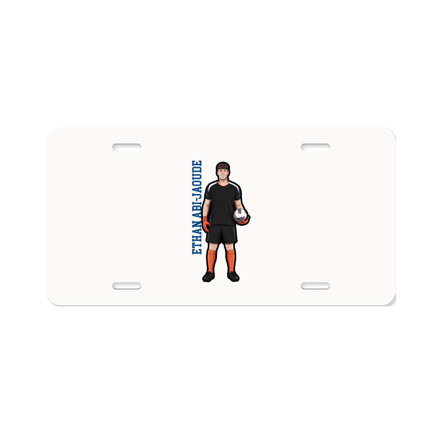 License Plate — Name Vertical in Classic