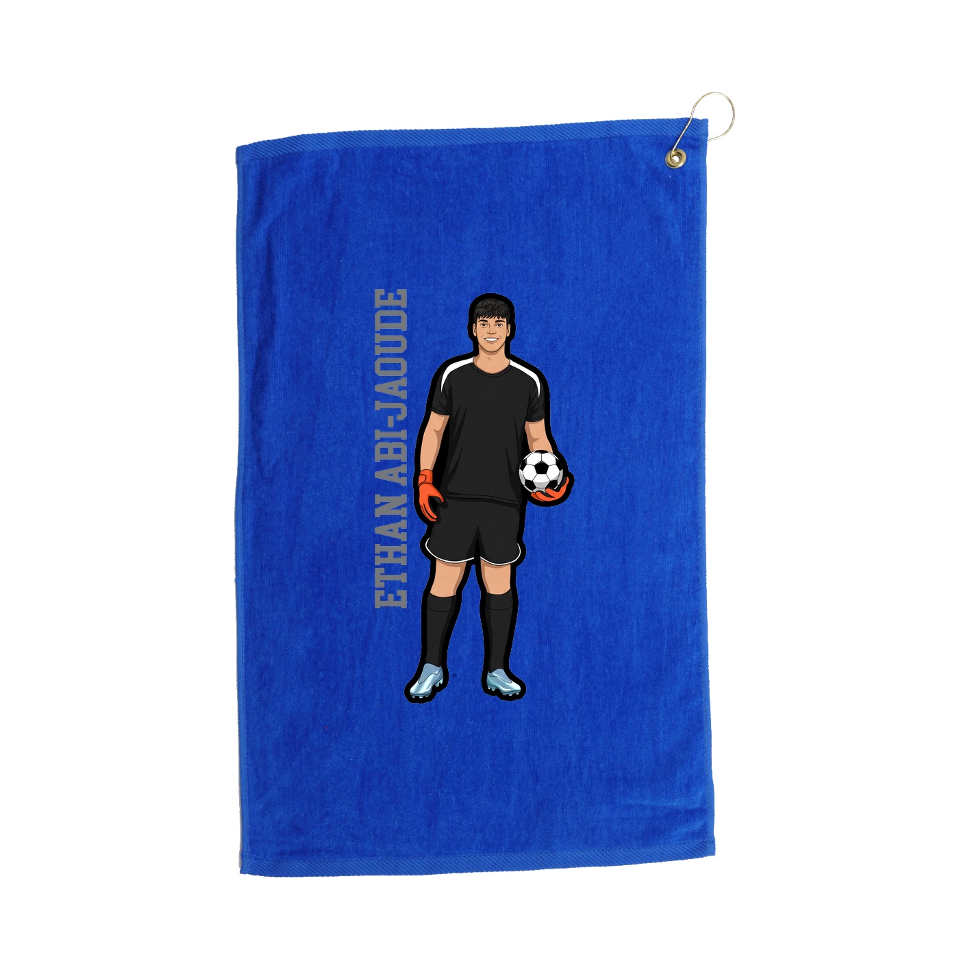 Golf Towel — Name Vertical in Royal