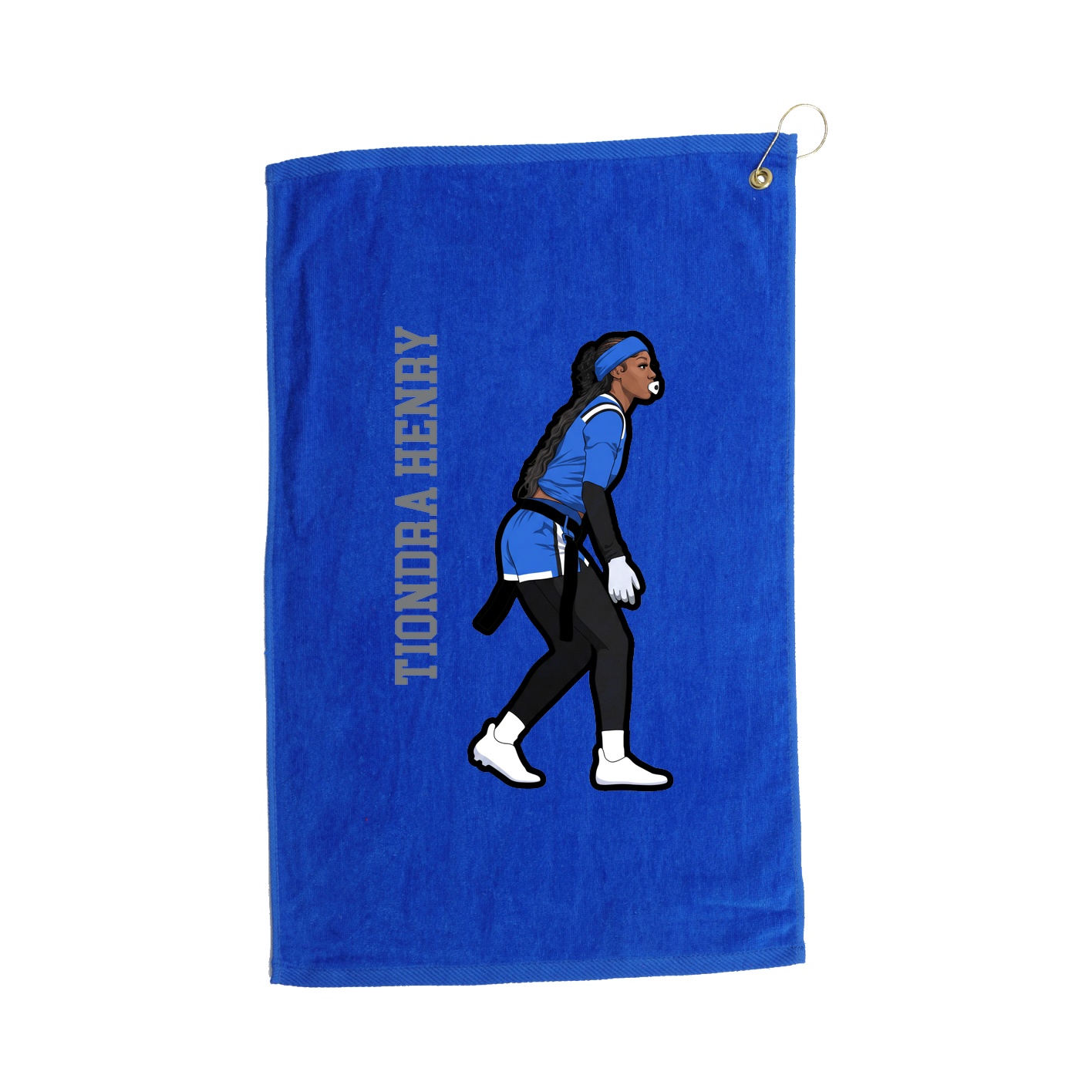 Golf Towel — Name Vertical in Royal