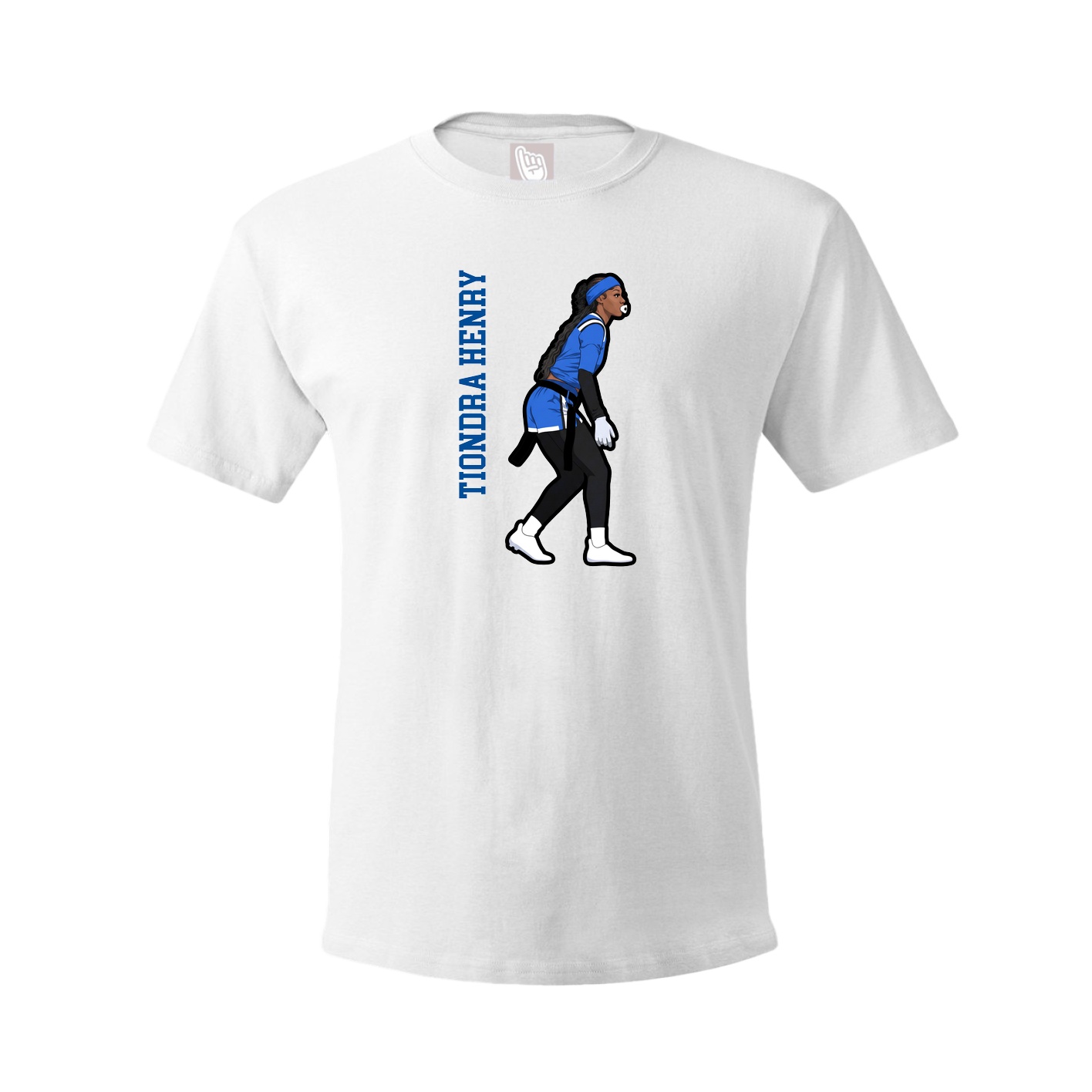 Tee — Name Vertical in White
