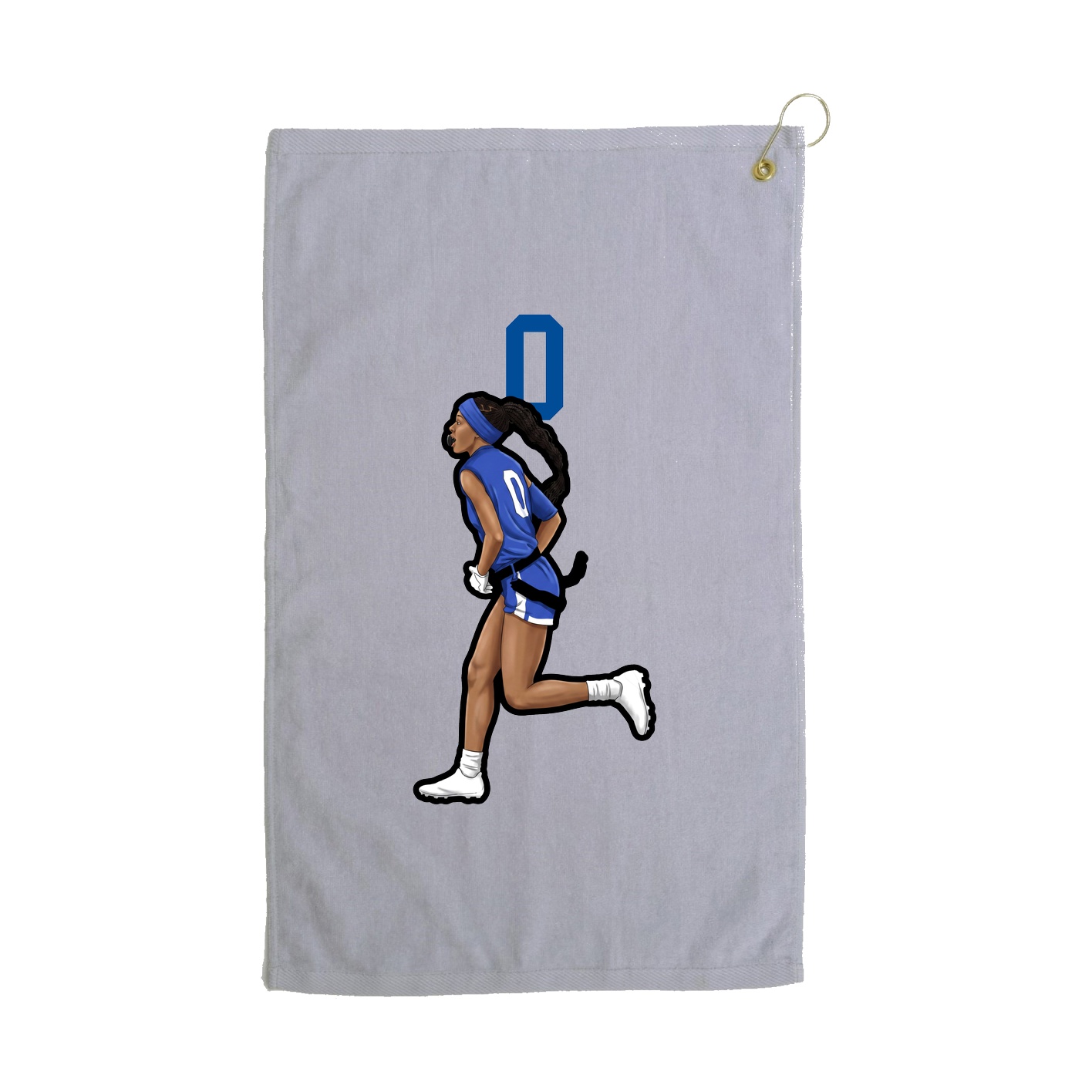 Golf Towel — Number Top in Grey