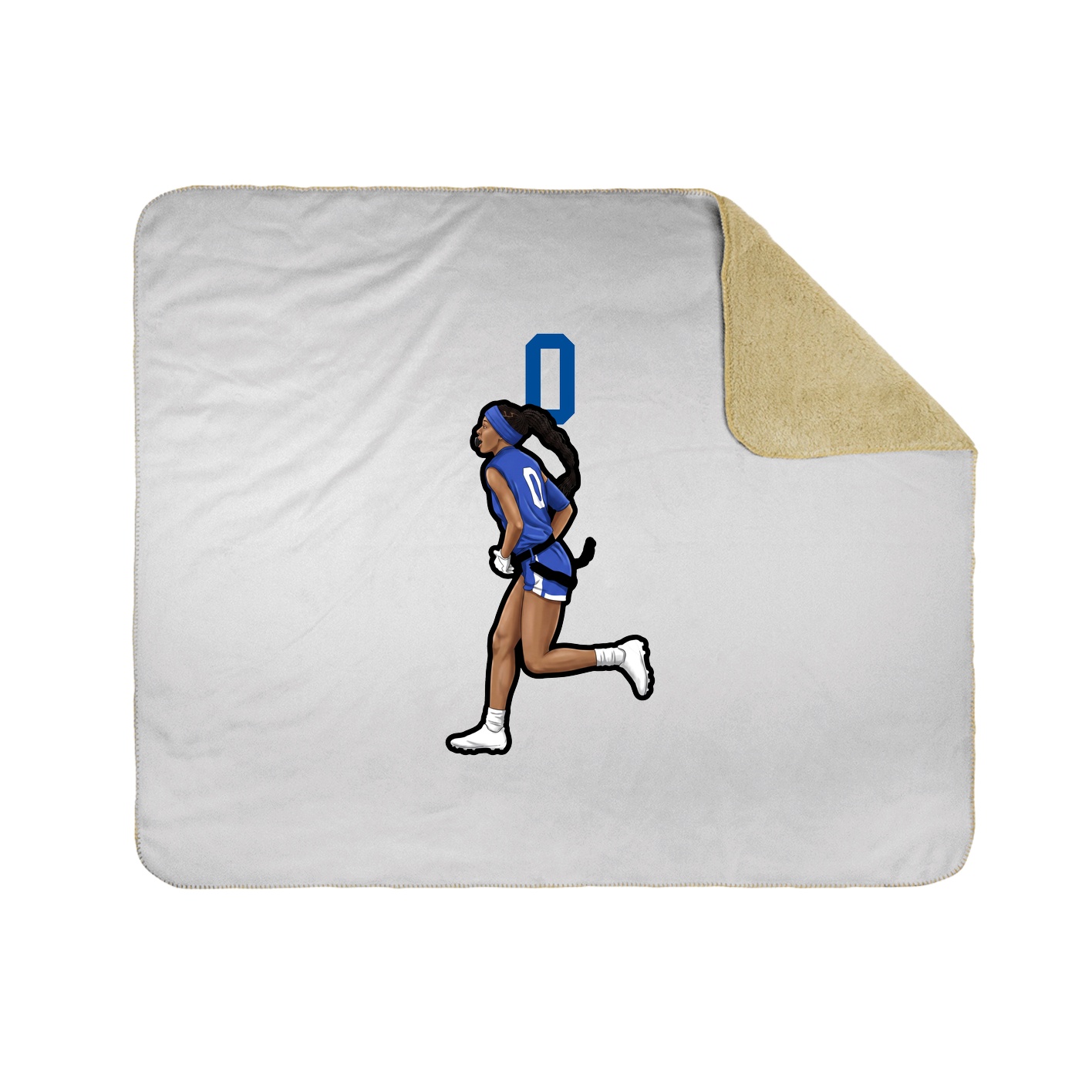Throw Blanket — Number Top in White