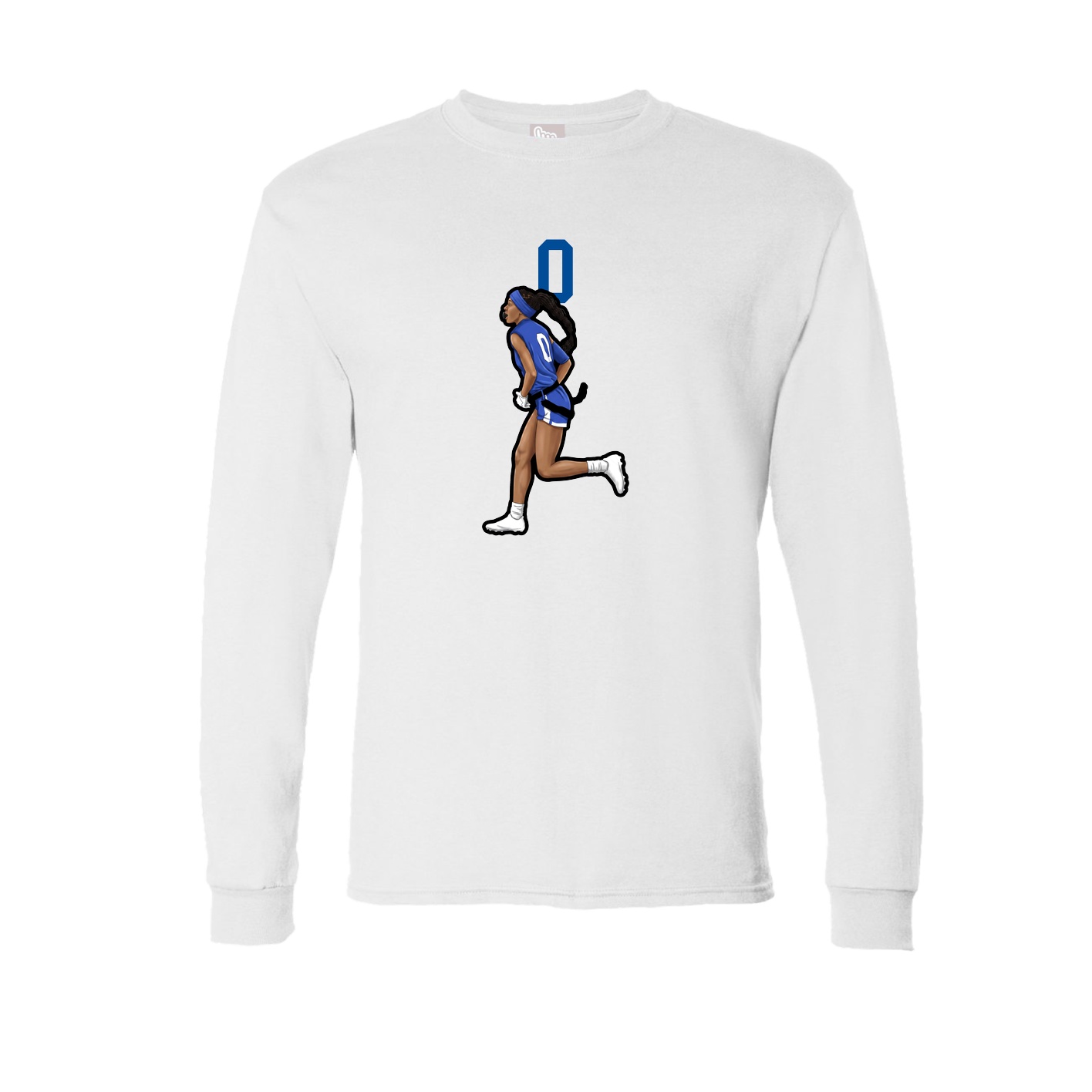 Long Sleeve Tee — Number Top in White