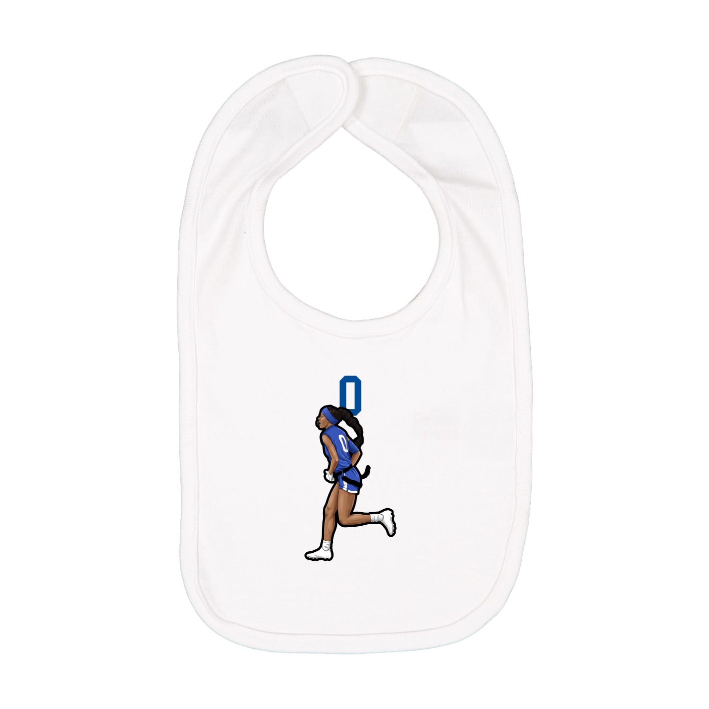 Infant Bib — Number Top in White