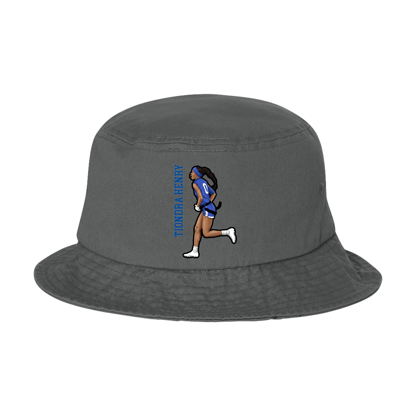 Bucket Cap — Name Vertical in Grey