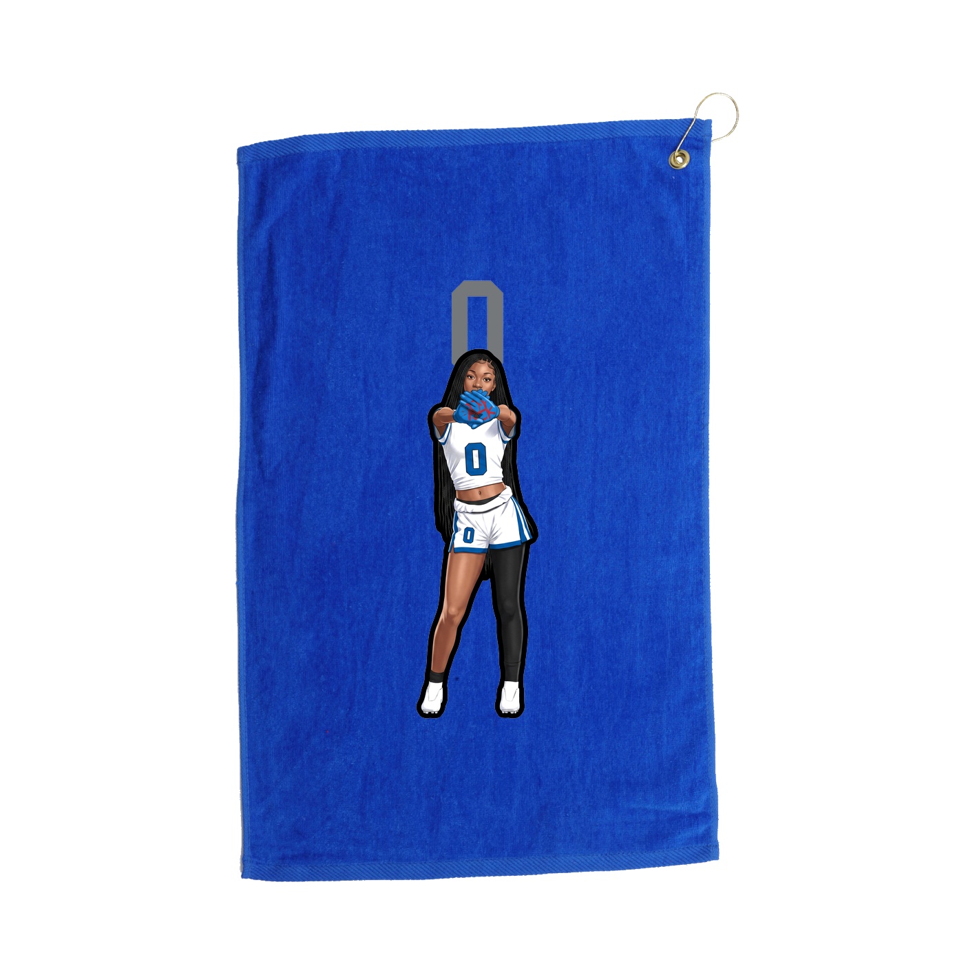 Golf Towel — Number Top in Royal