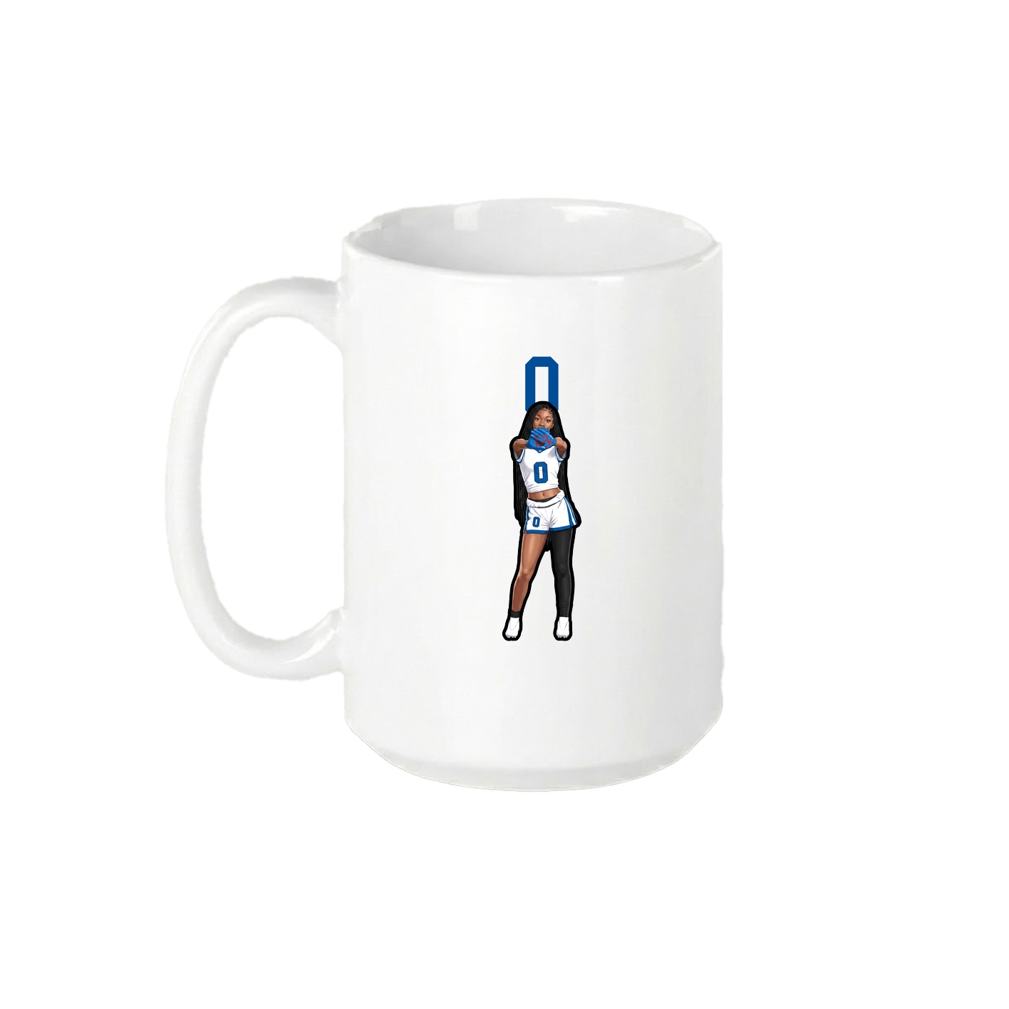 15oz Coffee Mug — Number Top in White