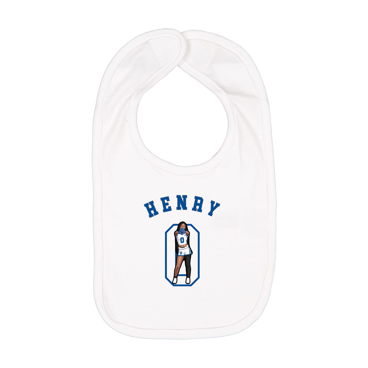 Infant Bib — Shirsey Arch in White