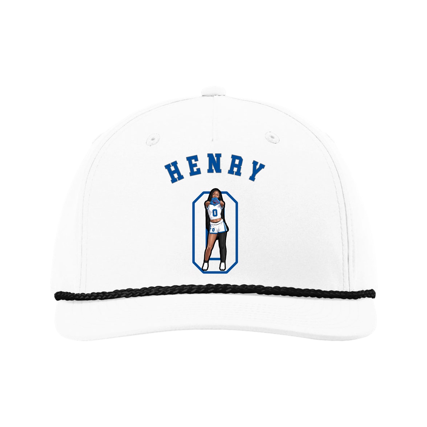 Five-Panel Classic Rope Cap — Shirsey Arch in White