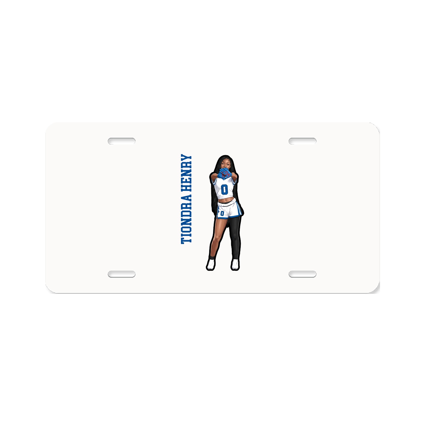 License Plate — Name Vertical in Classic