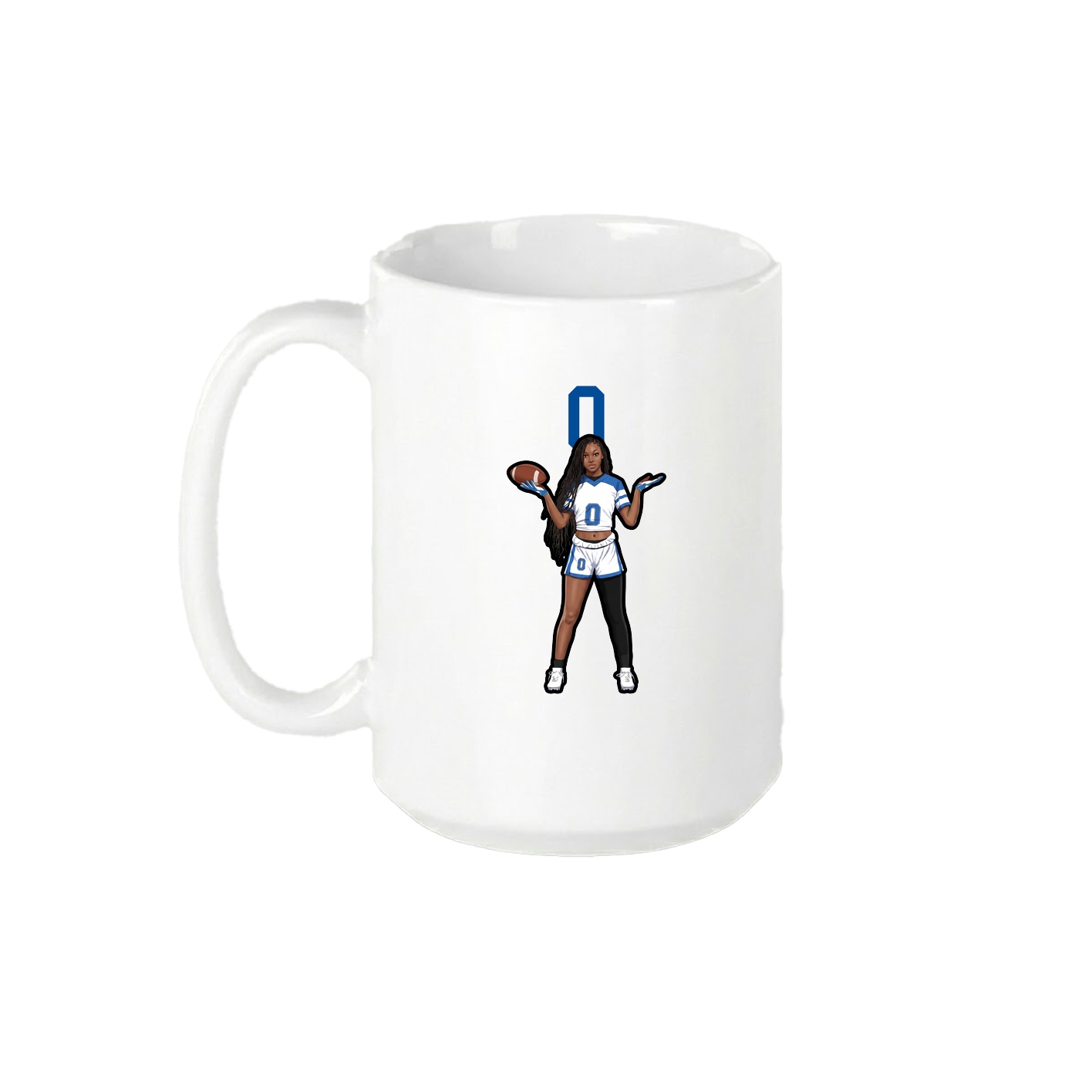 15oz Coffee Mug — Number Top in White