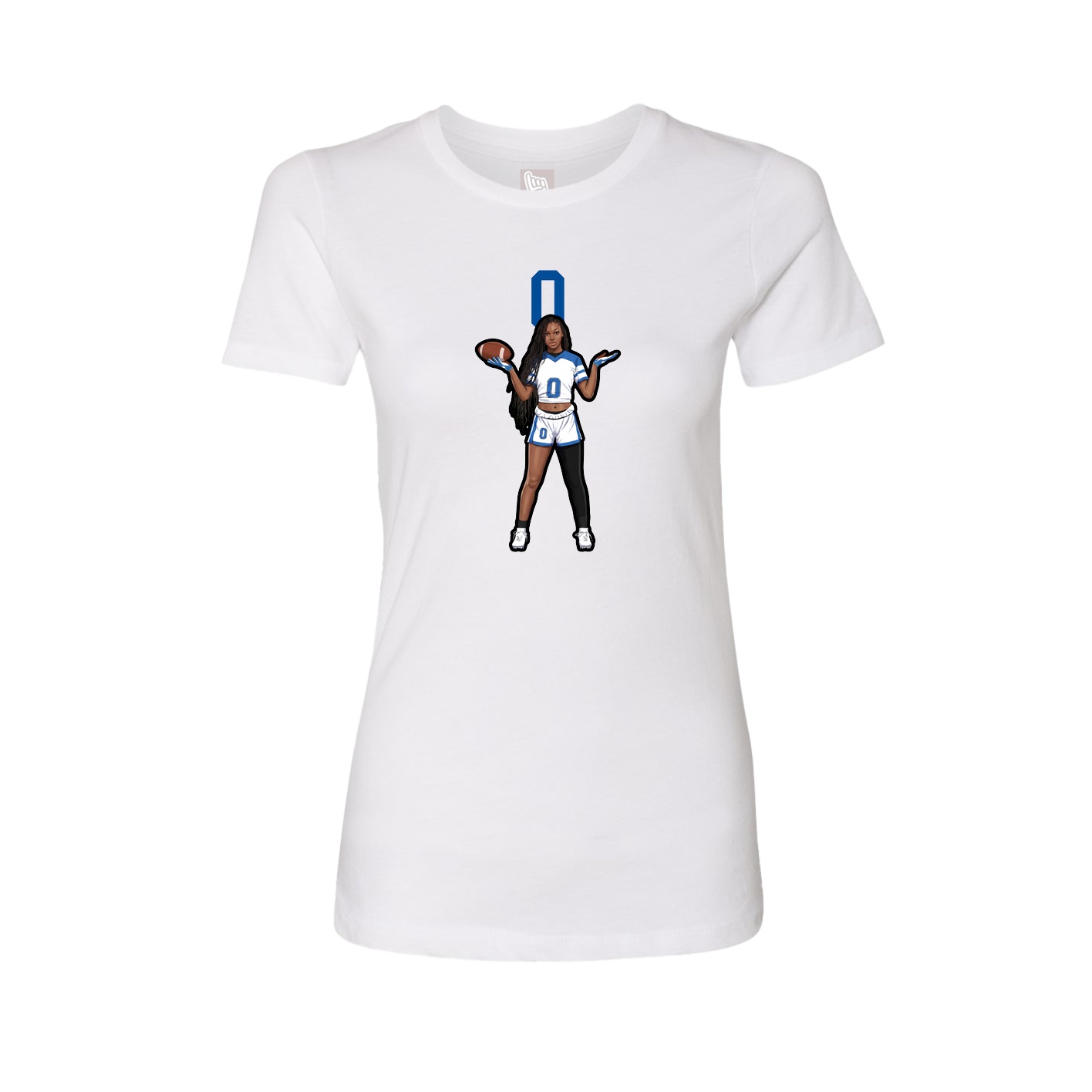 Womens Tee — Number Top in White