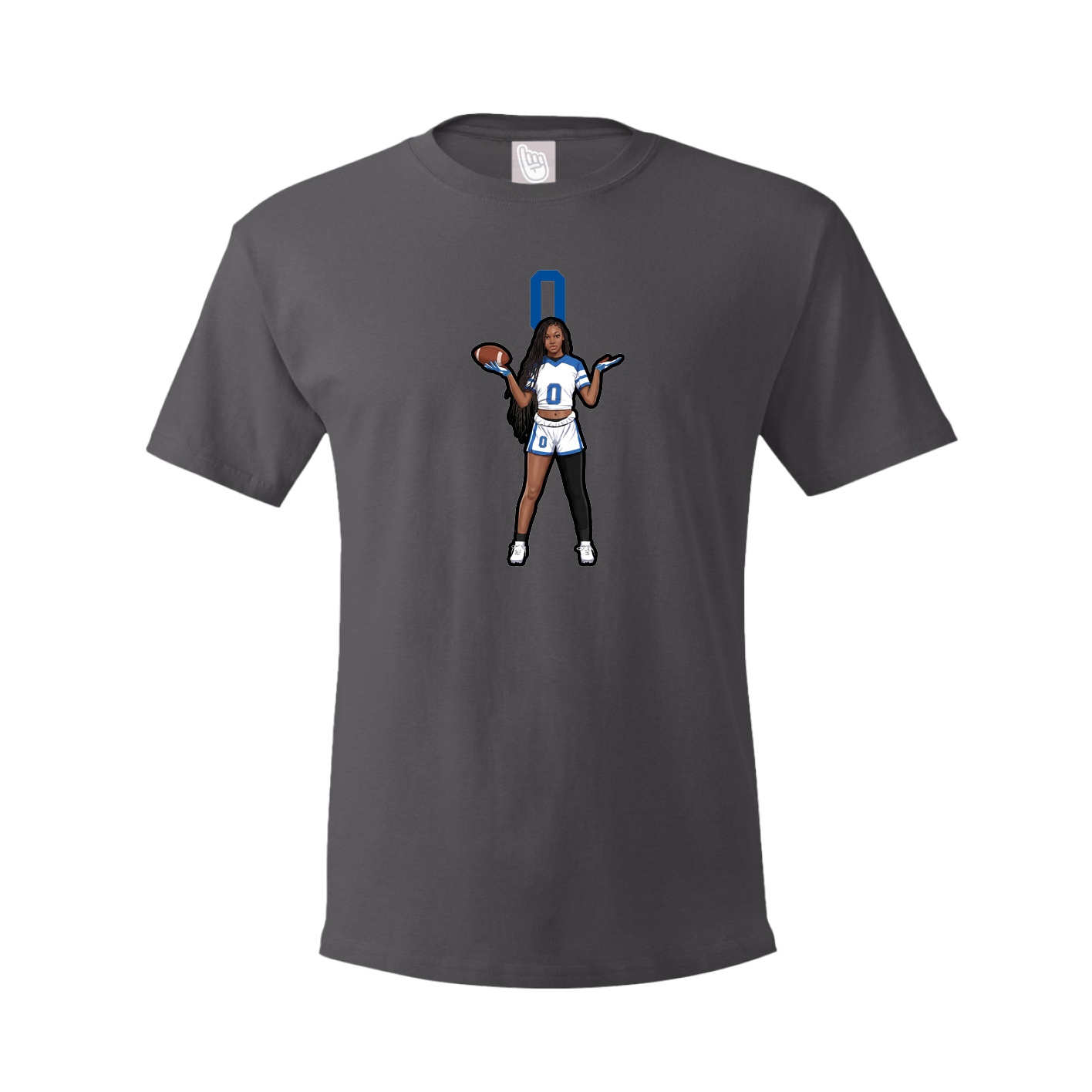 Youth Tee — Number Top in Grey