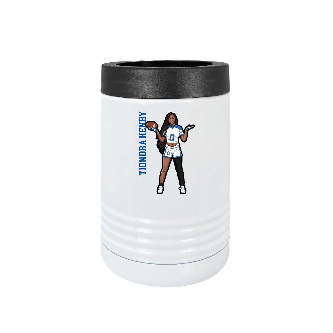 Beverage Holder — Name Vertical in White