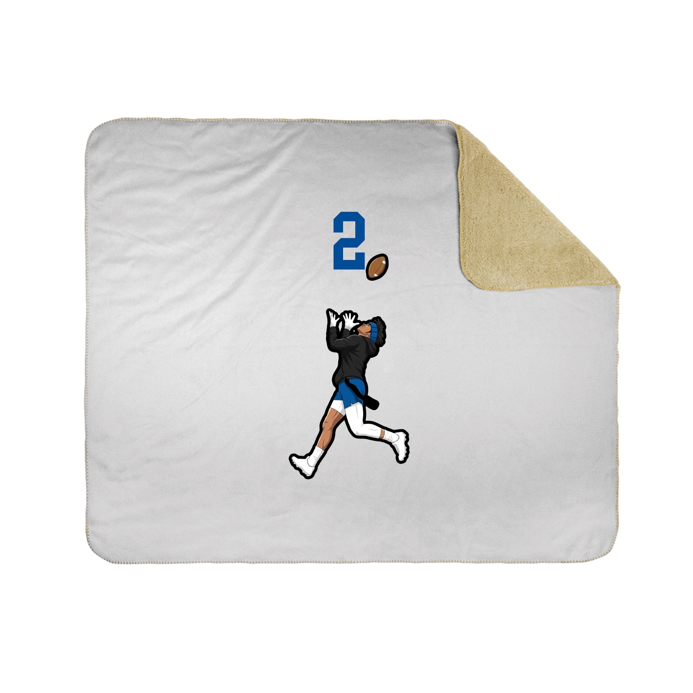 Throw Blanket — Number Top in White
