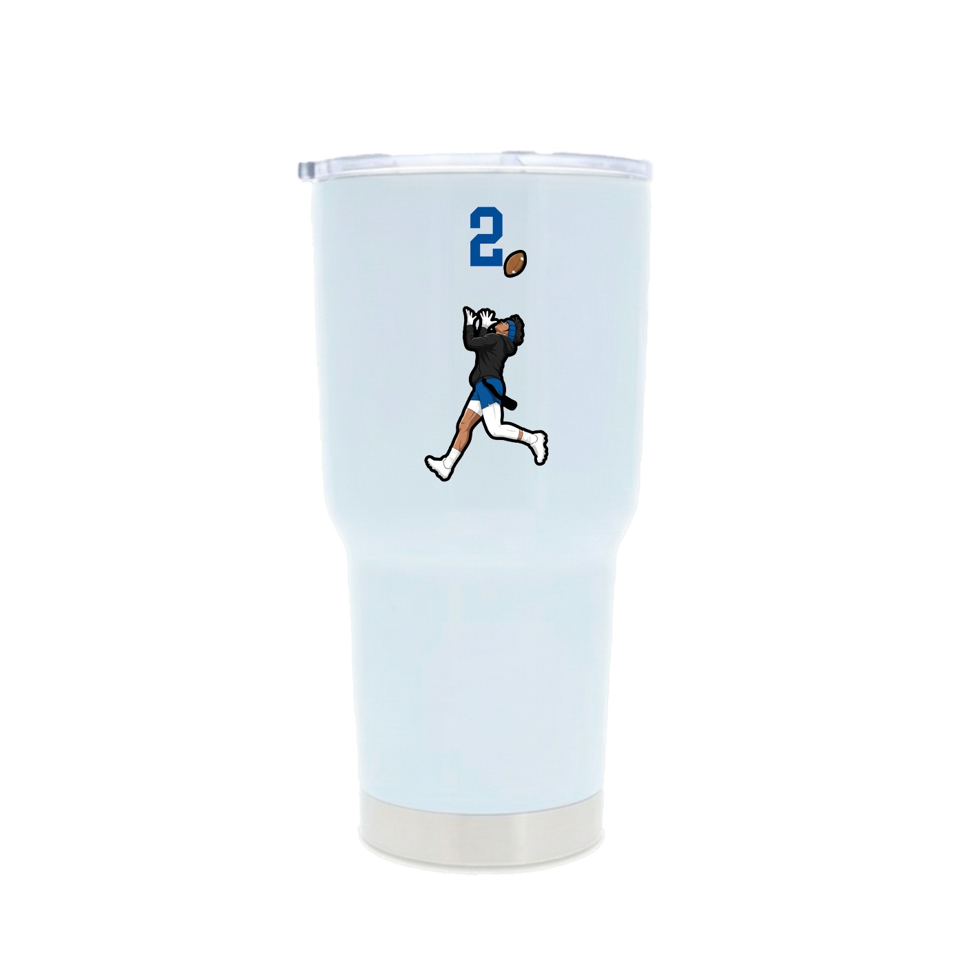 30oz Stainless Steel Tumbler — Number Top in White