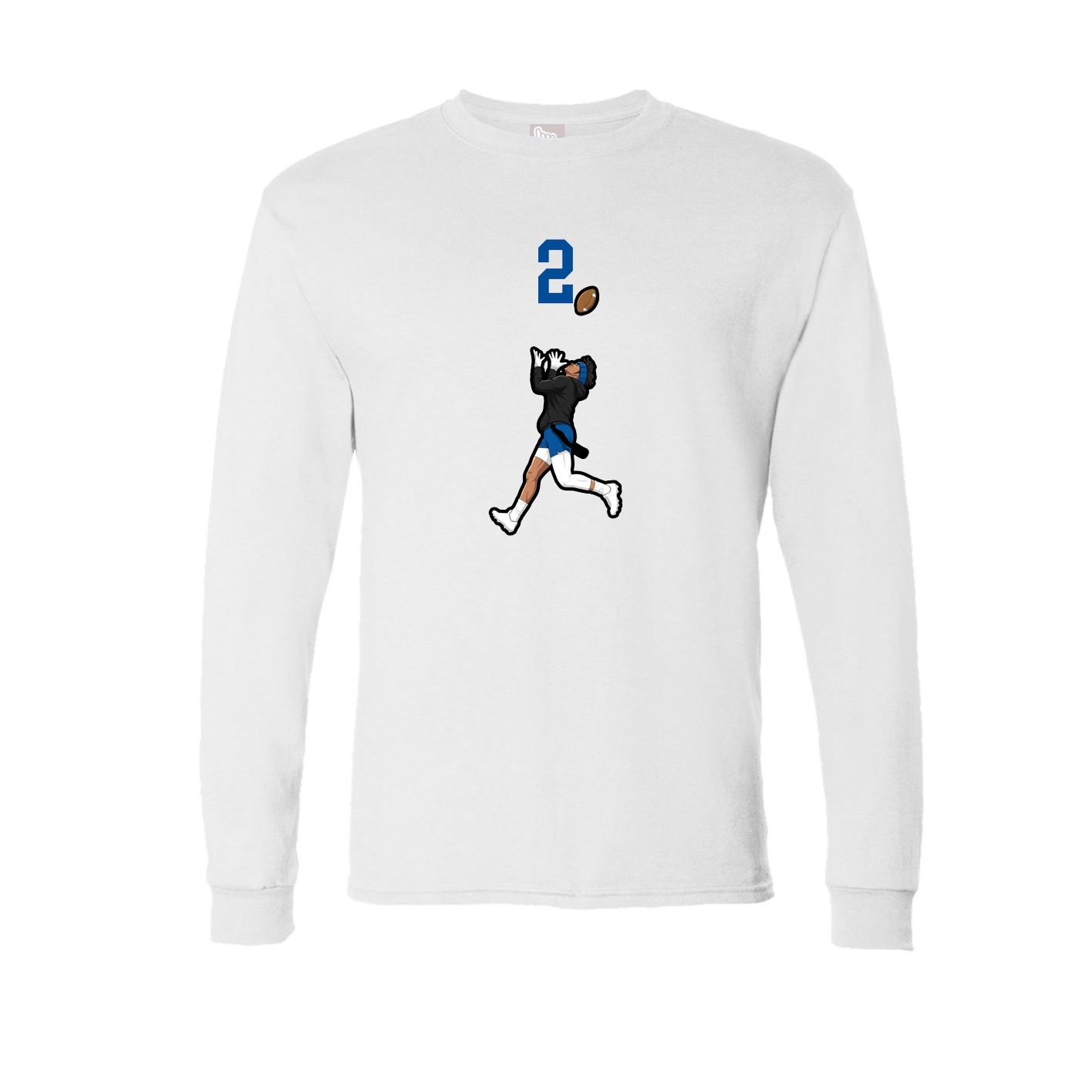 Long Sleeve Tee — Number Top in White