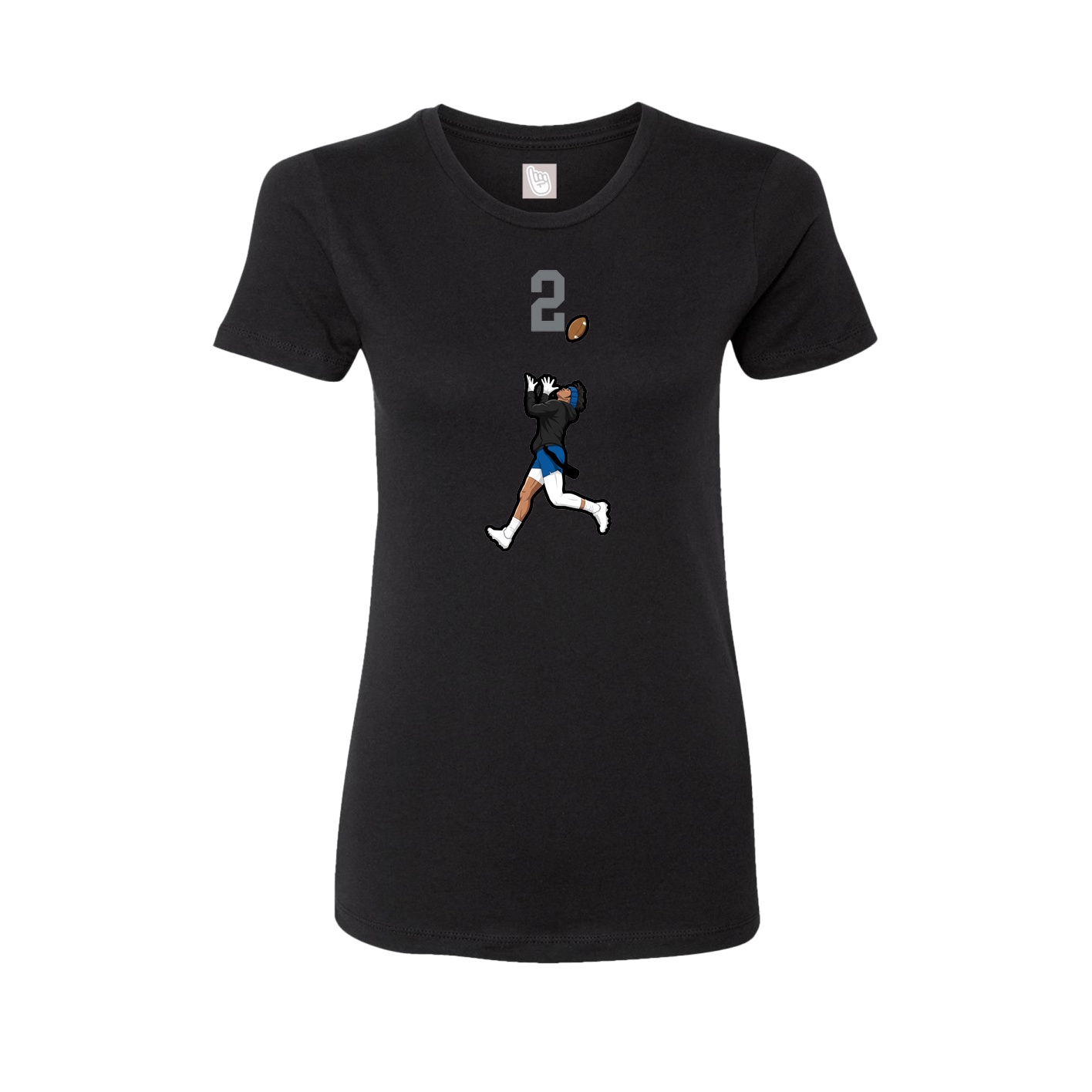 Womens Tee — Number Top in Black