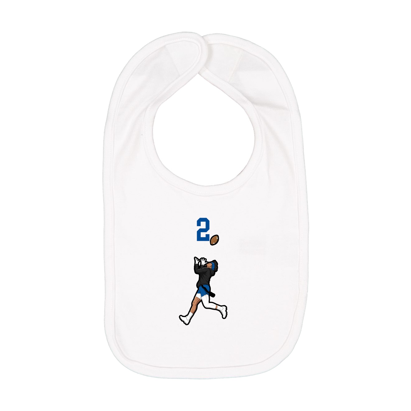 Infant Bib — Number Top in White