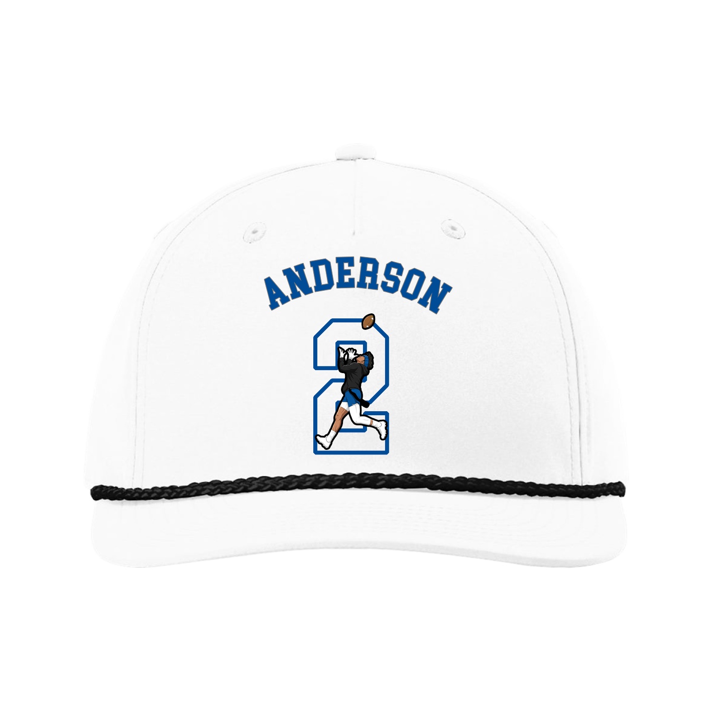 Five-Panel Classic Rope Cap — Shirsey Arch in White