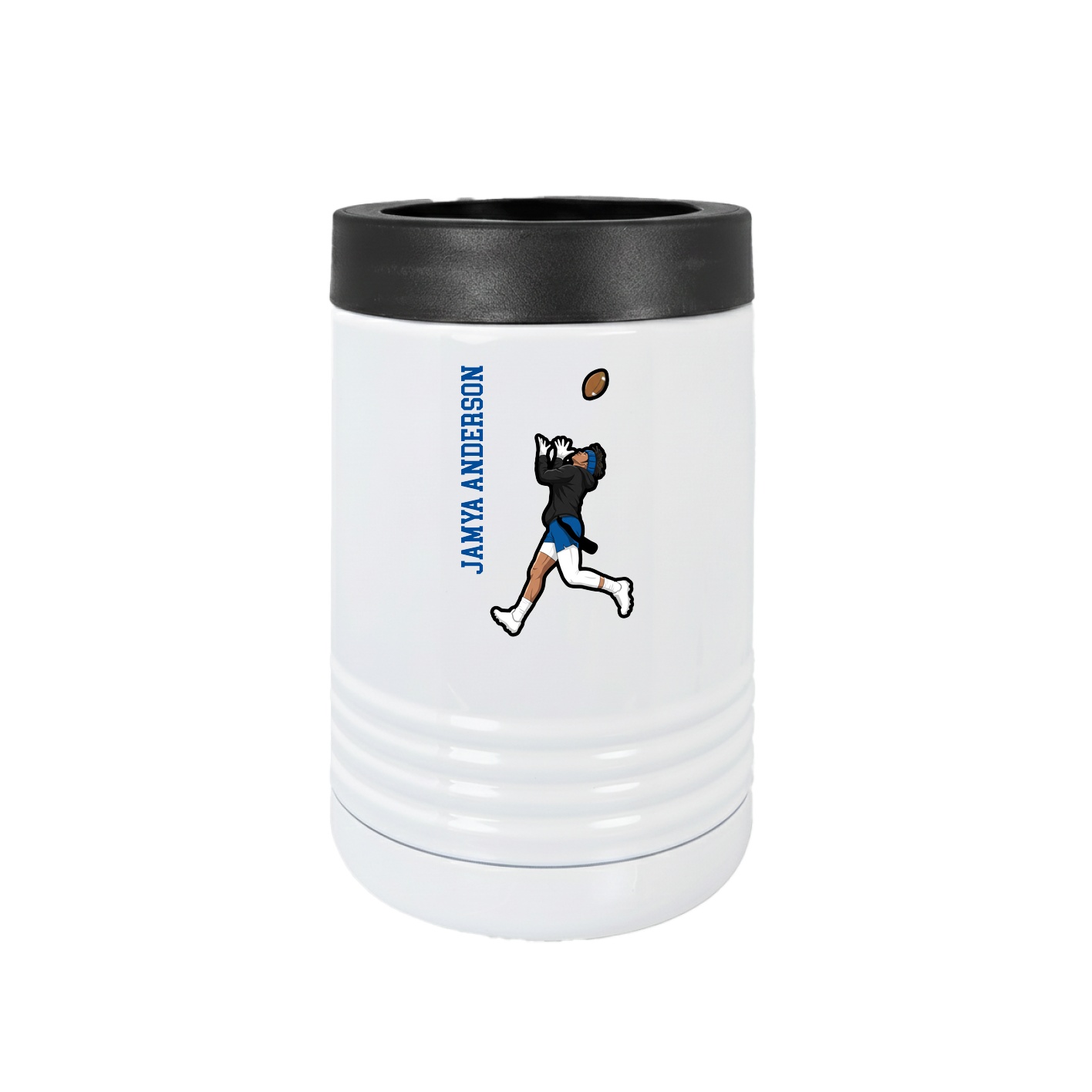 Beverage Holder — Name Vertical in White